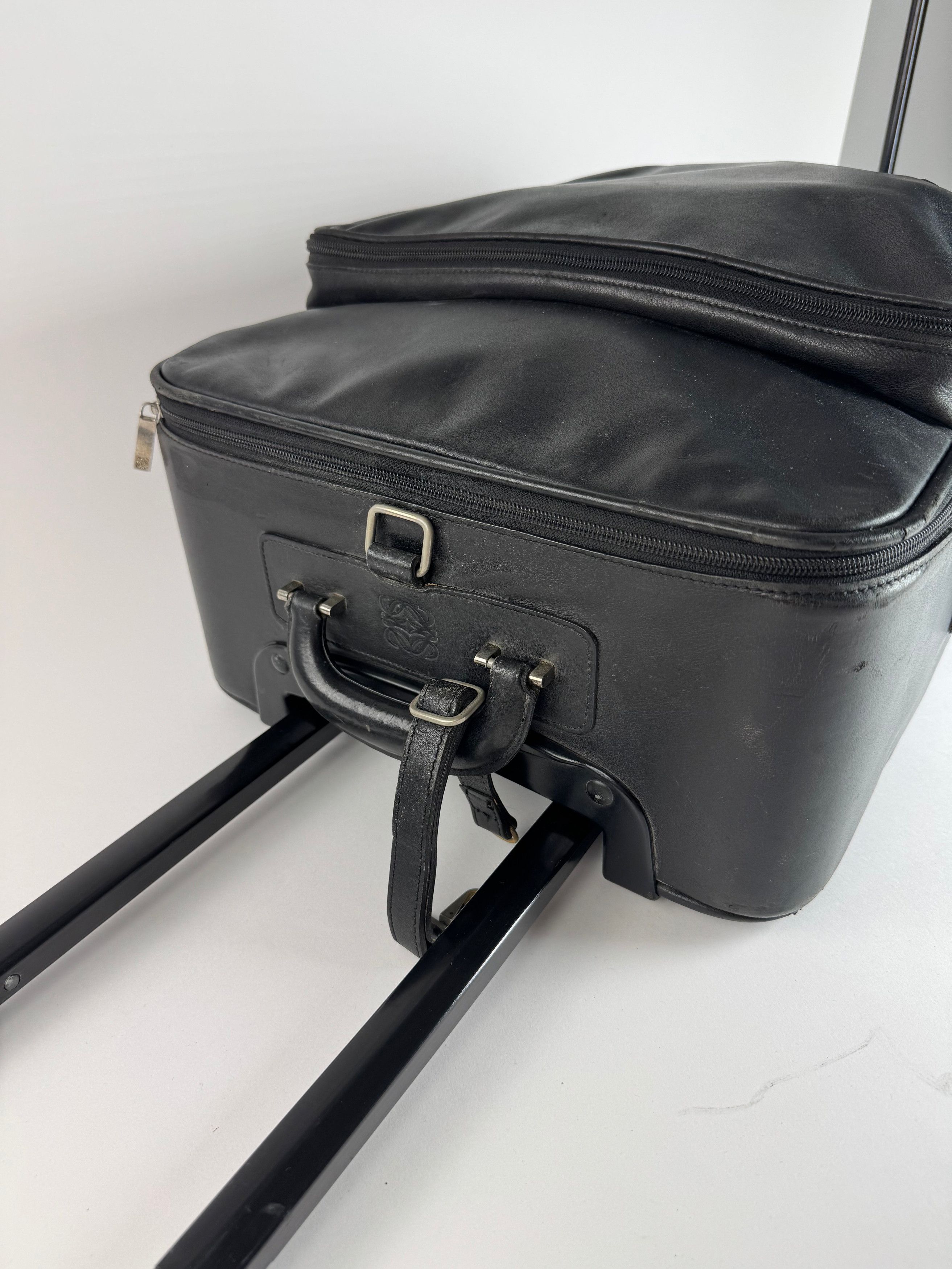 Loewe Vintage Madrid Leather Suitcase / Trolley Black Size ONE SIZE - 12 Thumbnail