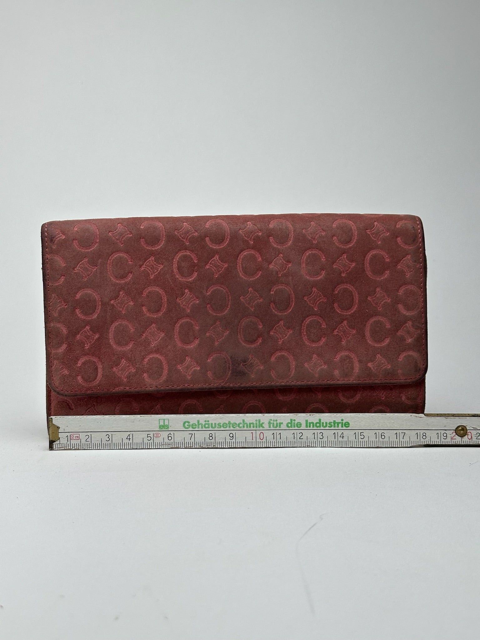 Celine Vintage suede macadam Monogram Wallet pink Brown Size ONE SIZE - 11 Thumbnail