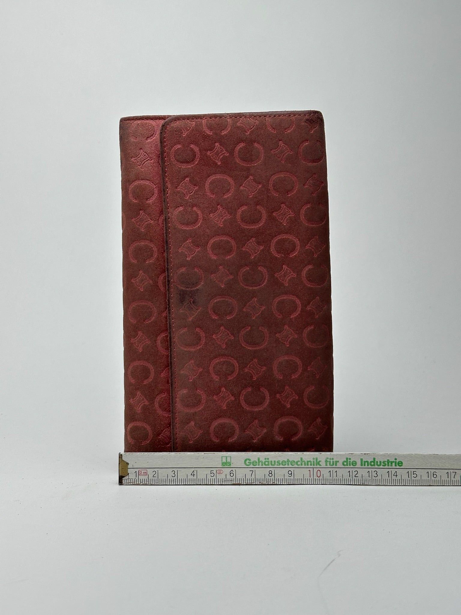 Celine Vintage suede macadam Monogram Wallet pink Brown Size ONE SIZE - 10 Thumbnail