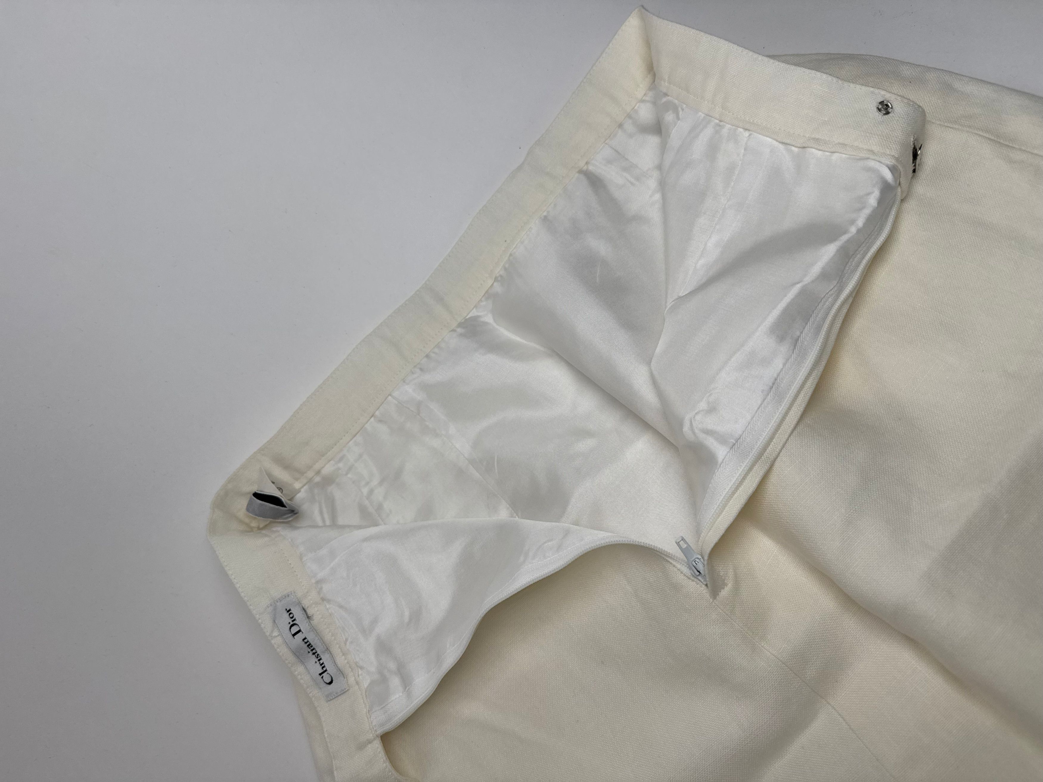 Dior Vintage Skirt White M Size 30" / US 8 / IT 44 - 9 Thumbnail