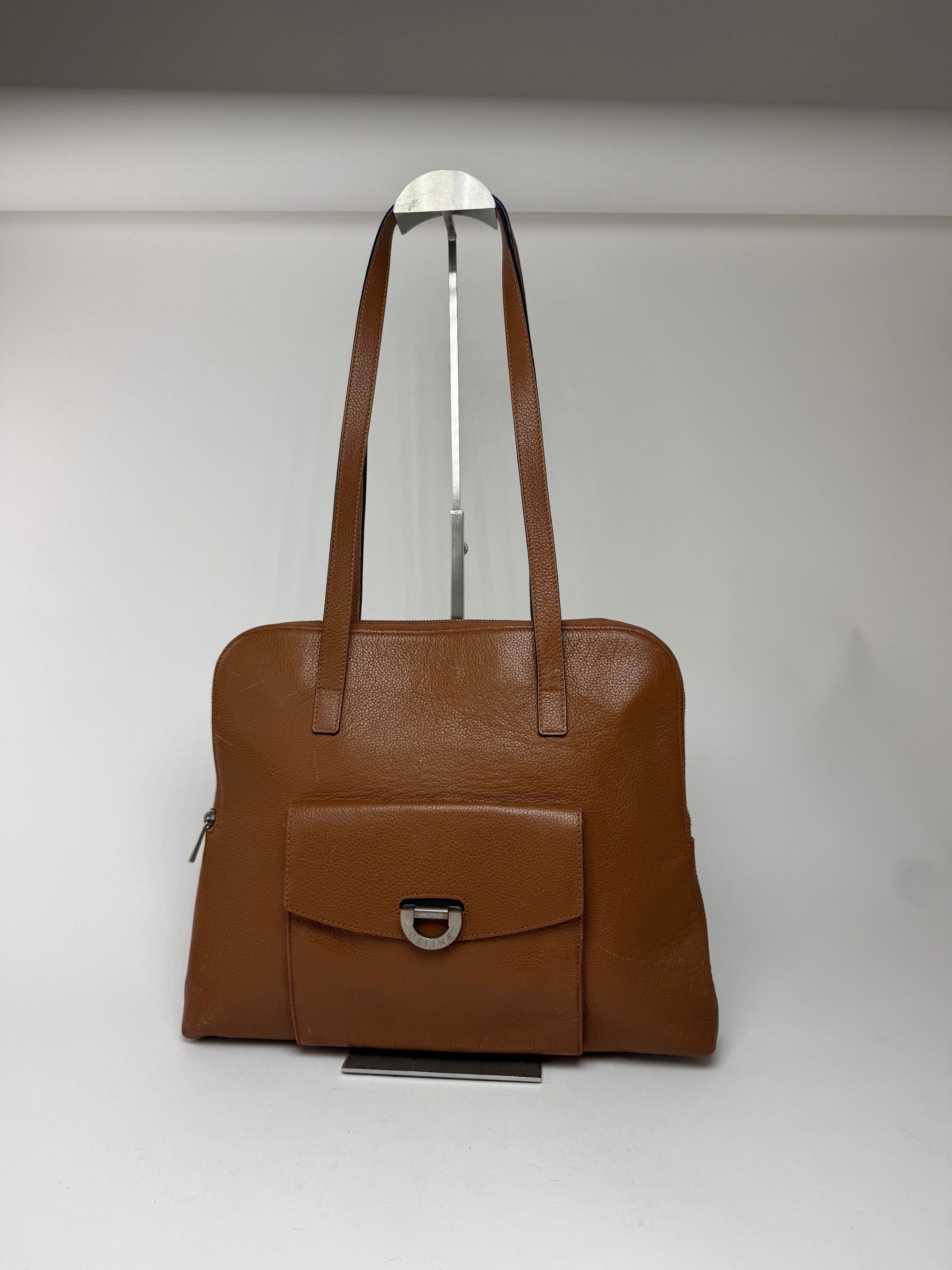 Celine Vintage Paris Leather handbag brown Size ONE SIZE - 7 Thumbnail