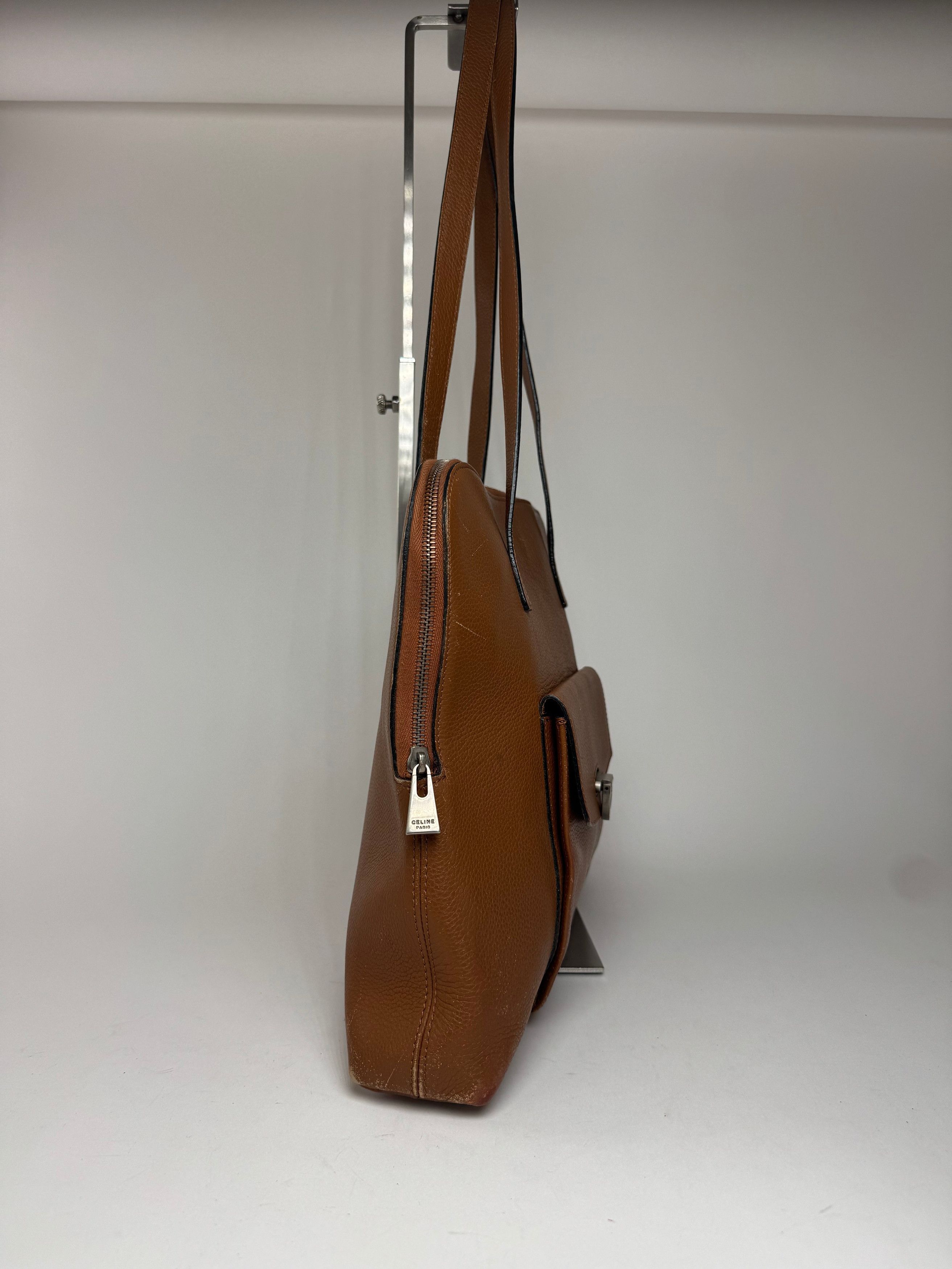 Celine Vintage Paris Leather handbag brown Size ONE SIZE - 9 Thumbnail