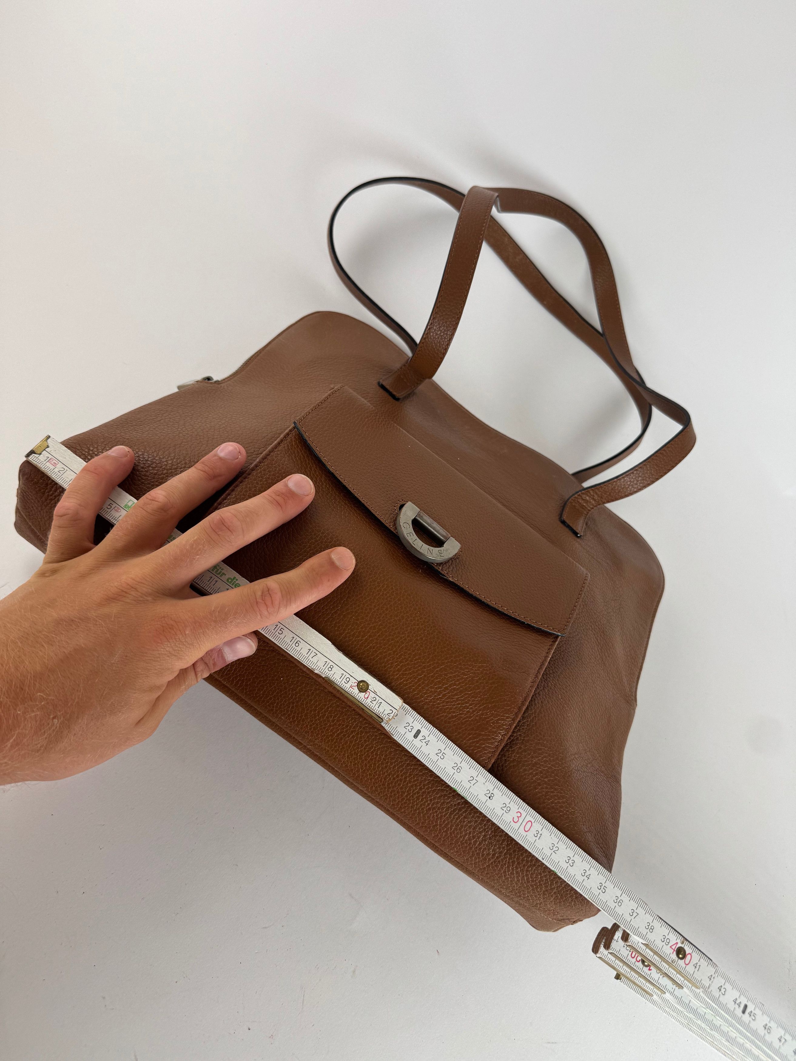 Celine Vintage Paris Leather handbag brown Size ONE SIZE - 15 Thumbnail