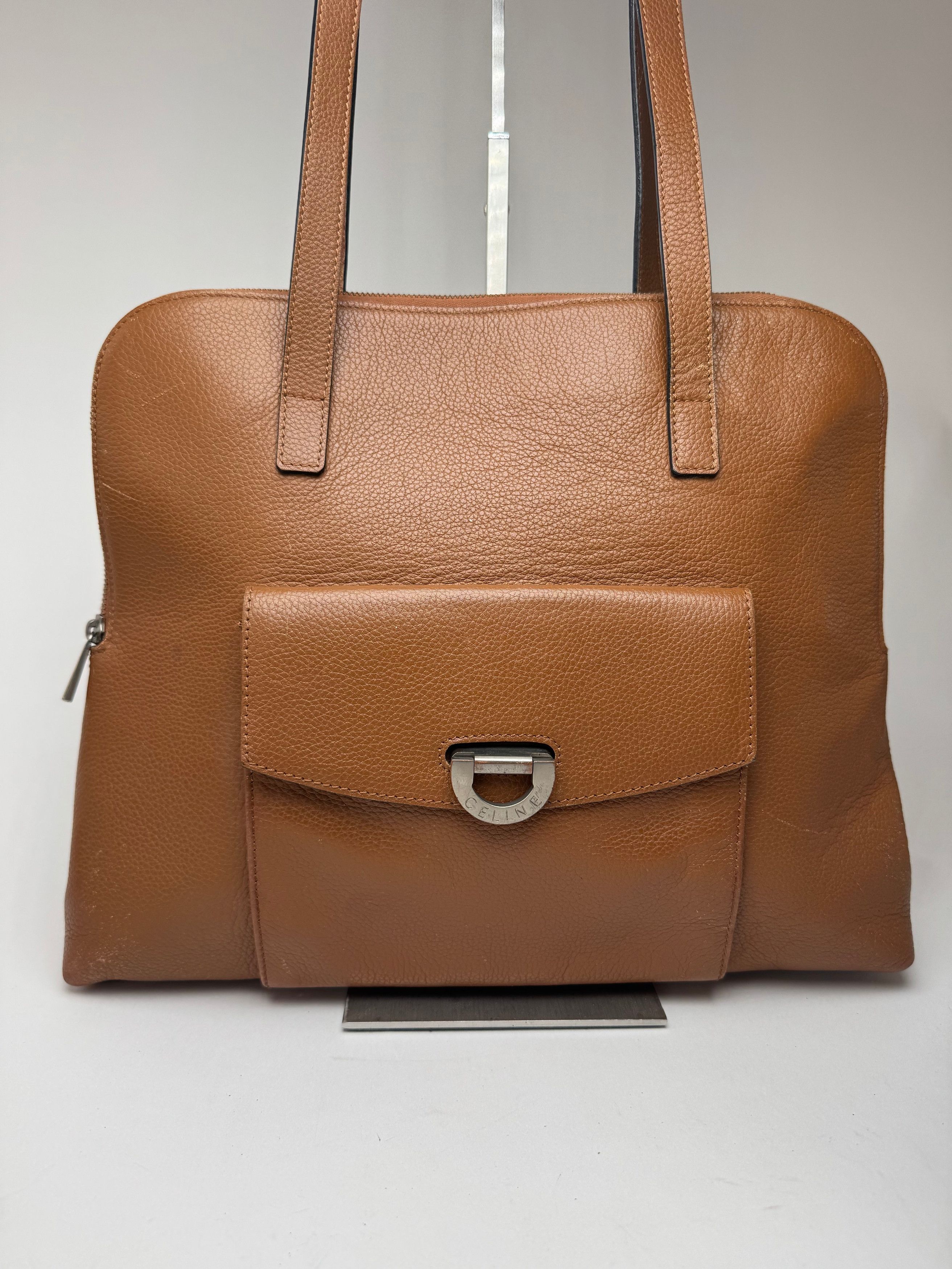 Celine Vintage Paris Leather handbag brown Size ONE SIZE - 4 Thumbnail