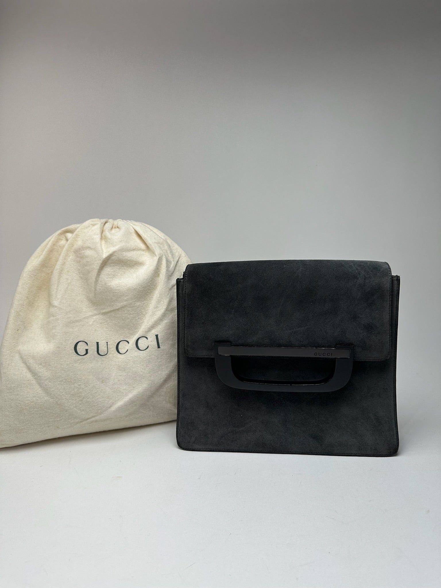Gucci Vintage Suede leather bag grey Size ONE SIZE - 2 Thumbnail