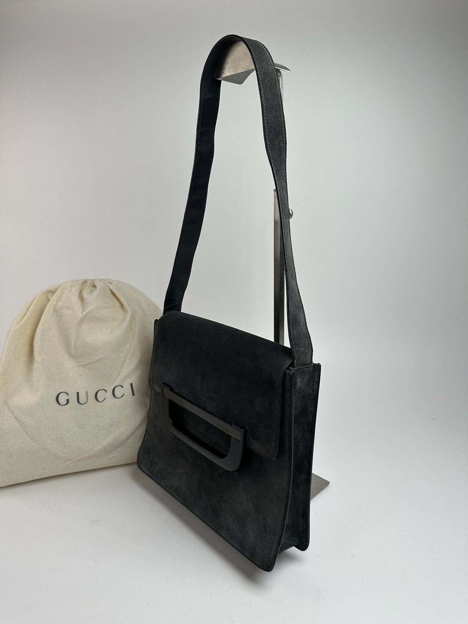 Gucci Vintage Suede leather bag grey Size ONE SIZE - 9 Thumbnail