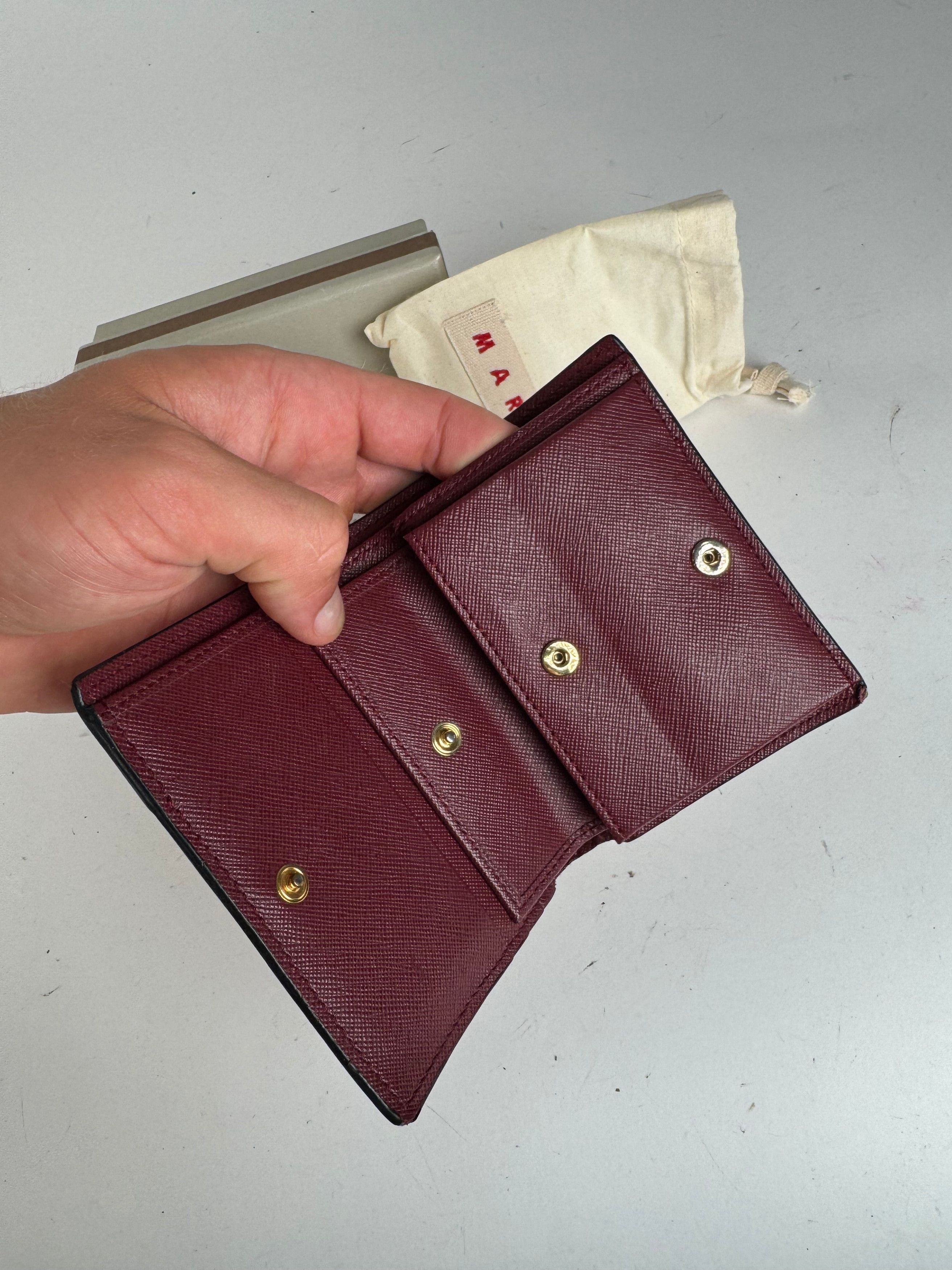 Marni Vintage Leather wallet pink Black Brown Size ONE SIZE - 6 Thumbnail