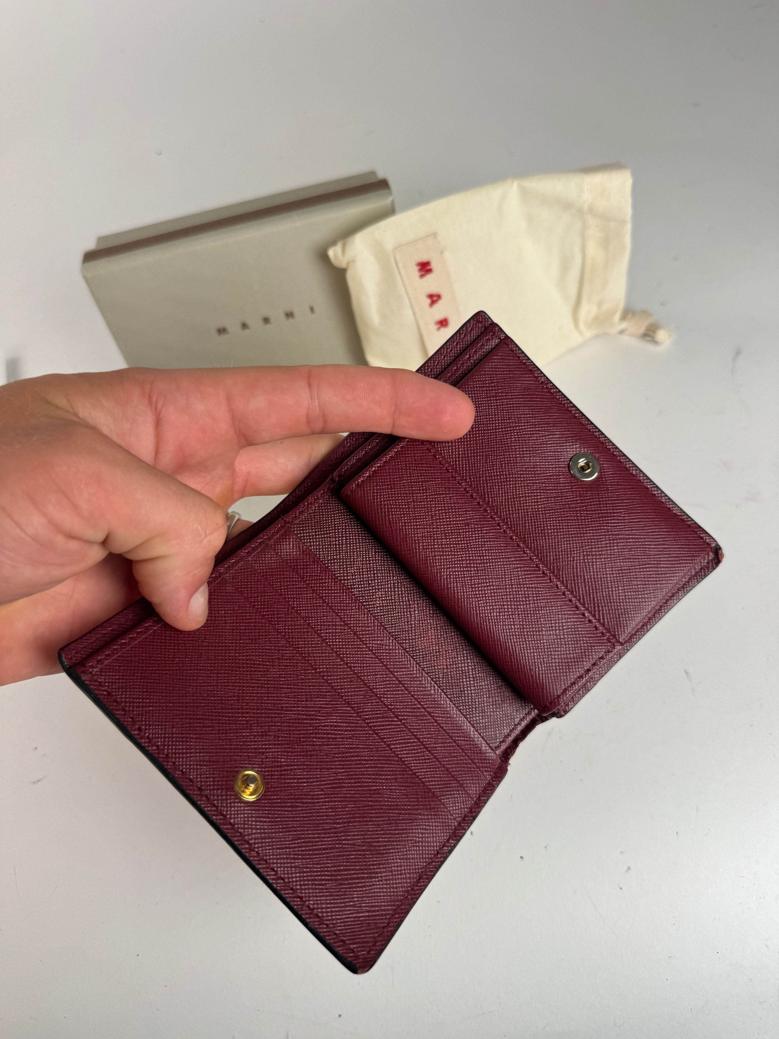 Marni Vintage Leather wallet pink Black Brown Size ONE SIZE - 3 Thumbnail