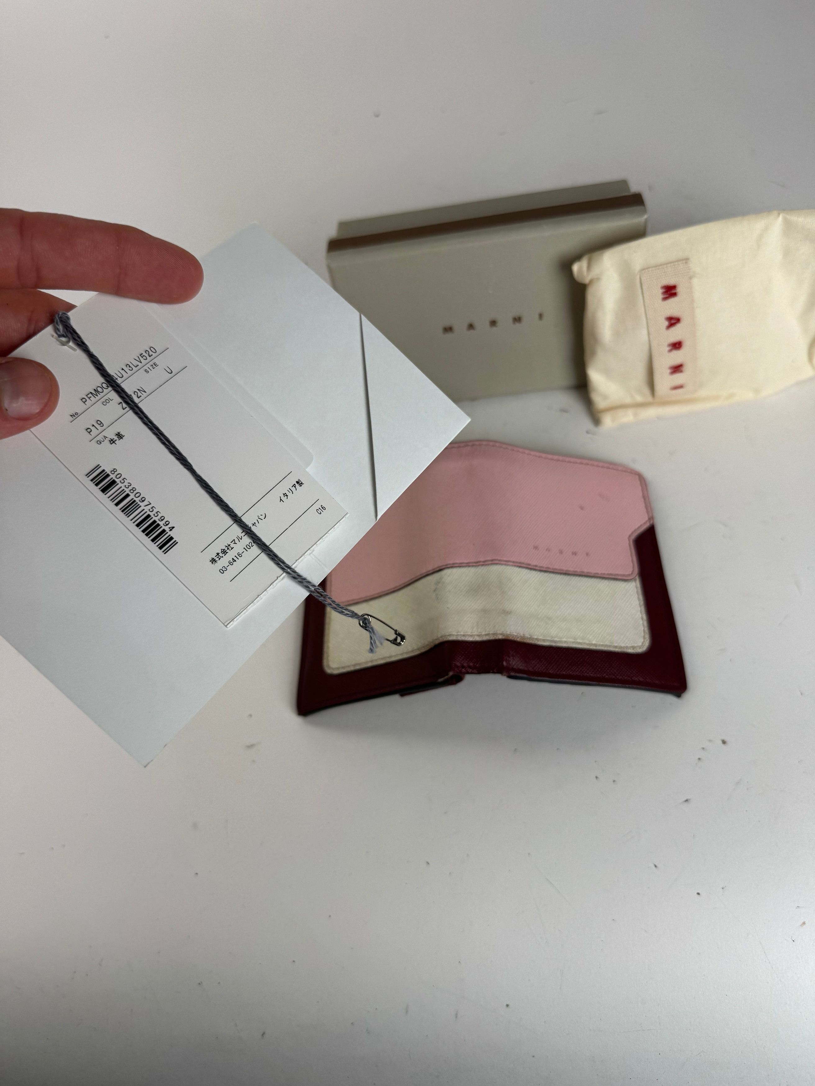 Marni Vintage Leather wallet pink Black Brown Size ONE SIZE - 9 Thumbnail