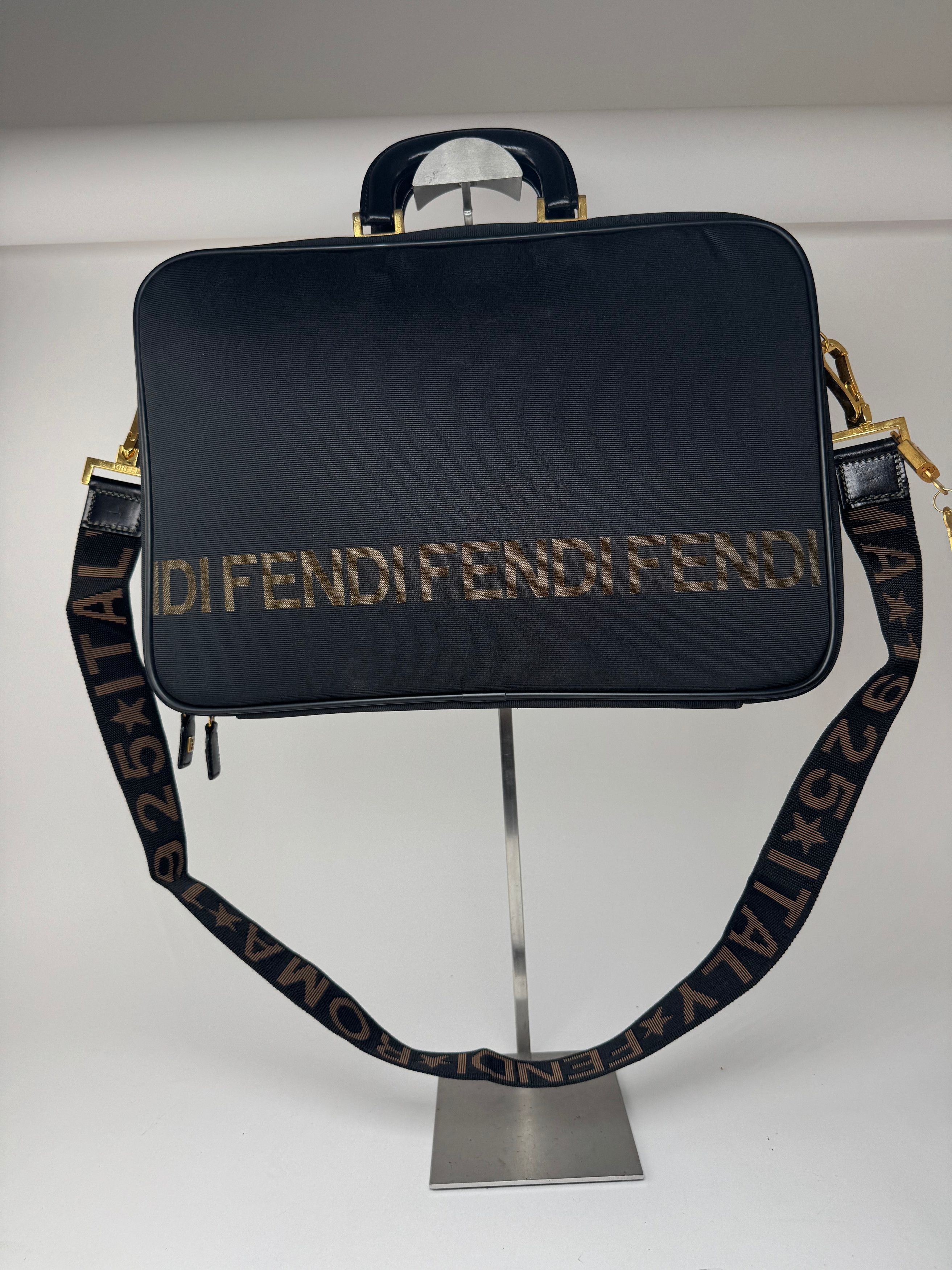 Fendi Vintage Roma 2Way Bag black gold Size ONE SIZE - 14 Thumbnail