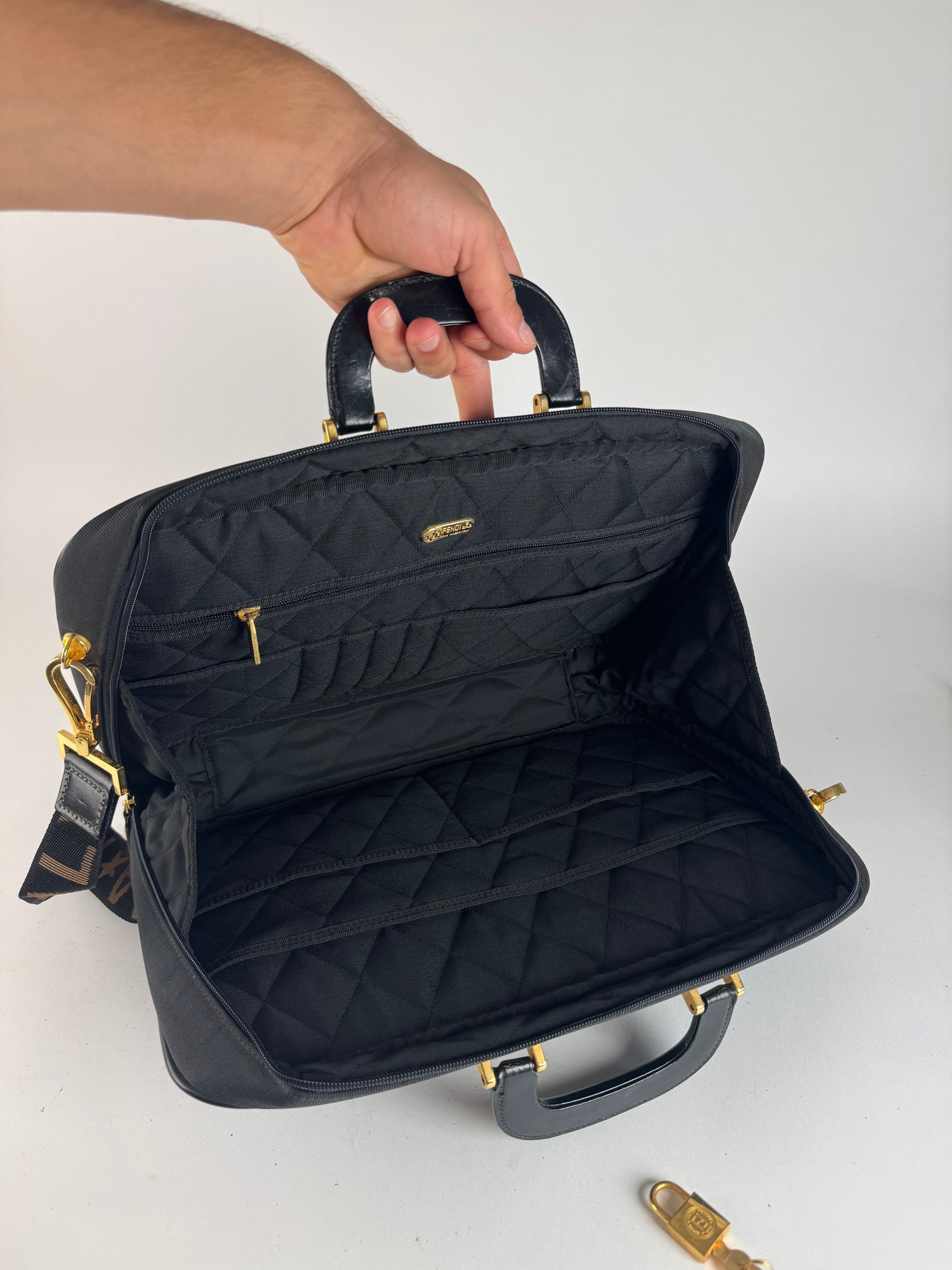 Fendi Vintage Roma 2Way Bag black gold Size ONE SIZE - 3 Thumbnail