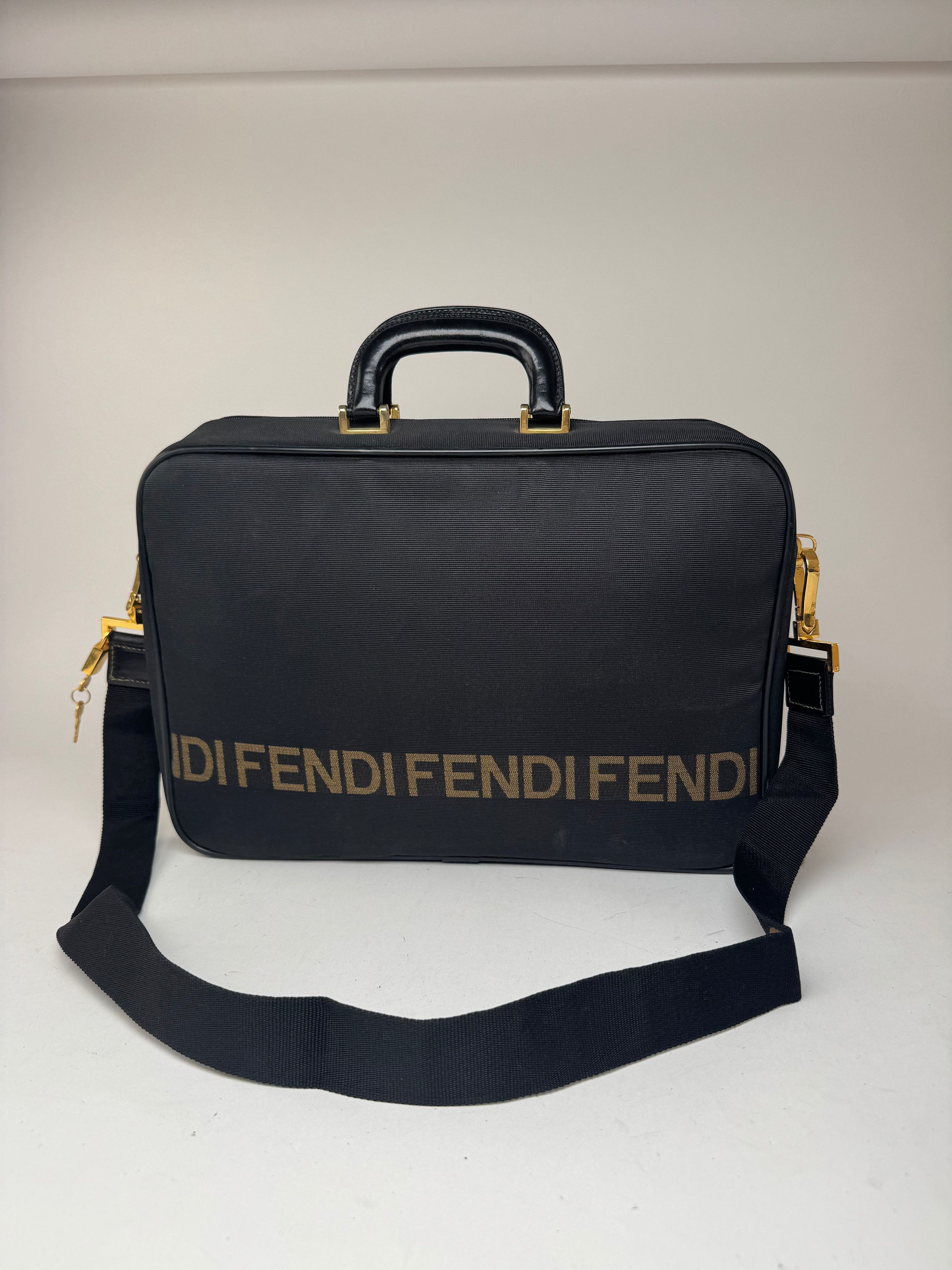Fendi Vintage Roma 2Way Bag black gold Size ONE SIZE - 2 Thumbnail