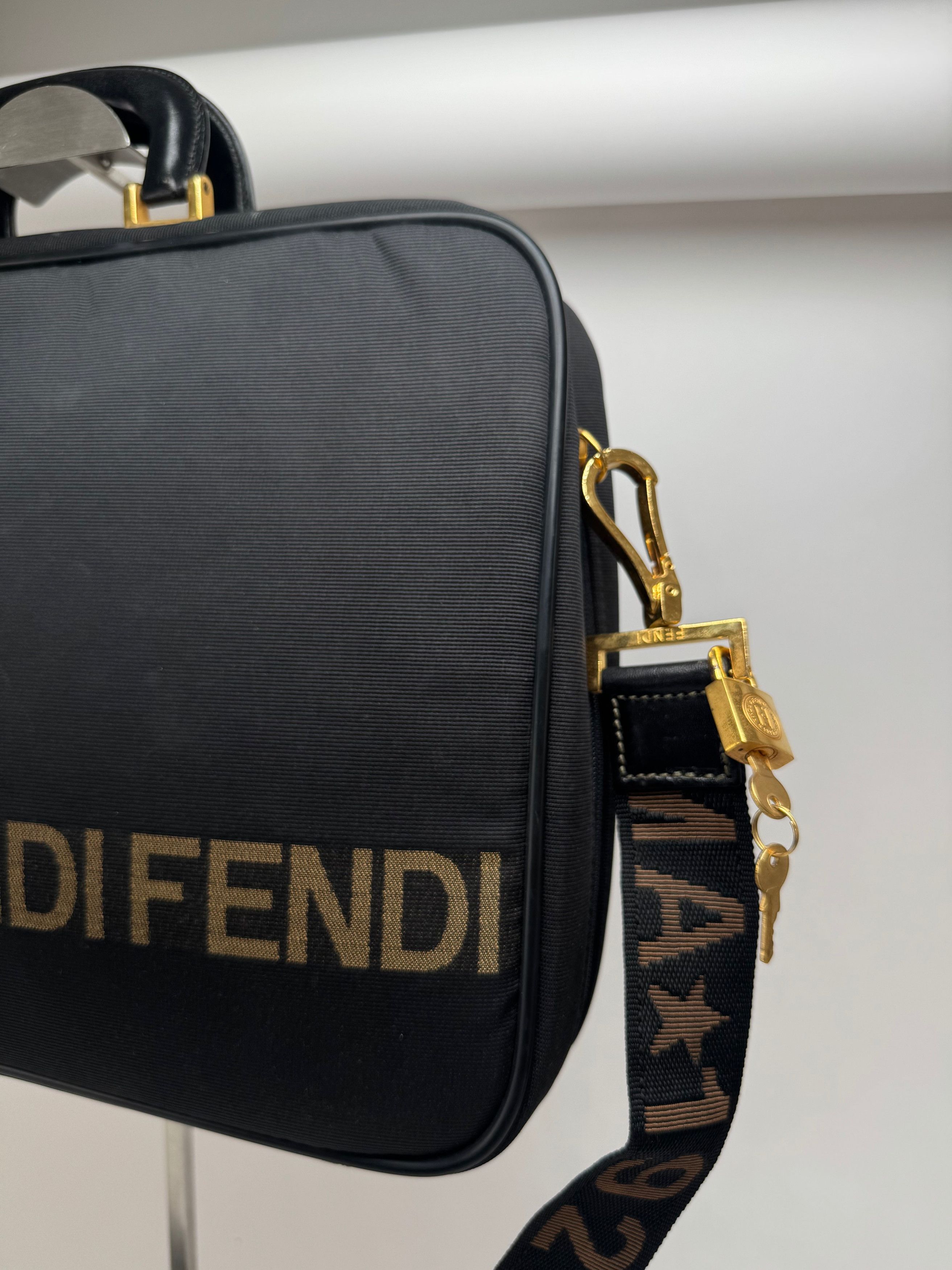 Fendi Vintage Roma 2Way Bag black gold Size ONE SIZE - 7 Thumbnail