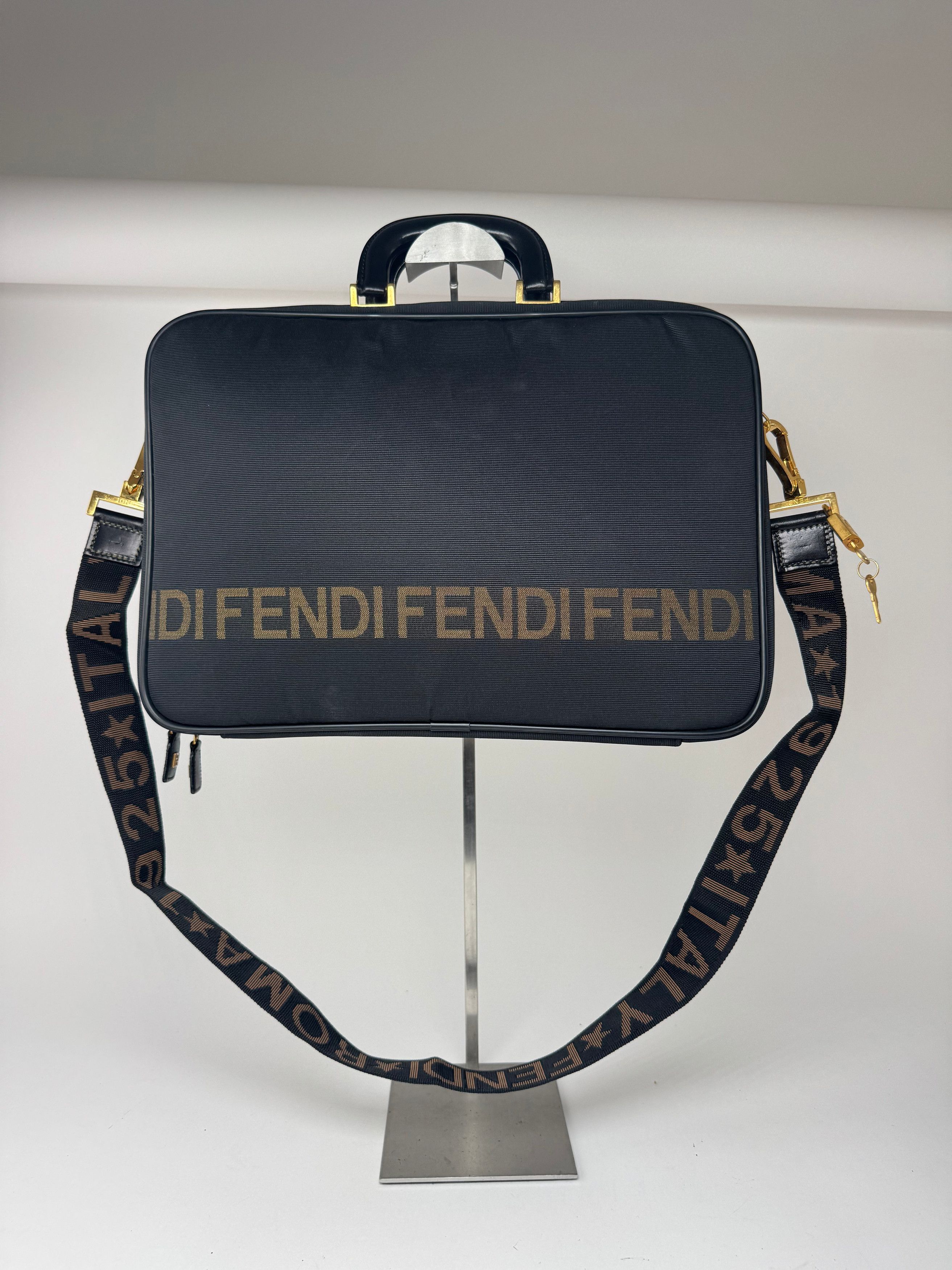 Fendi Vintage Roma 2Way Bag black gold Size ONE SIZE - 6 Thumbnail