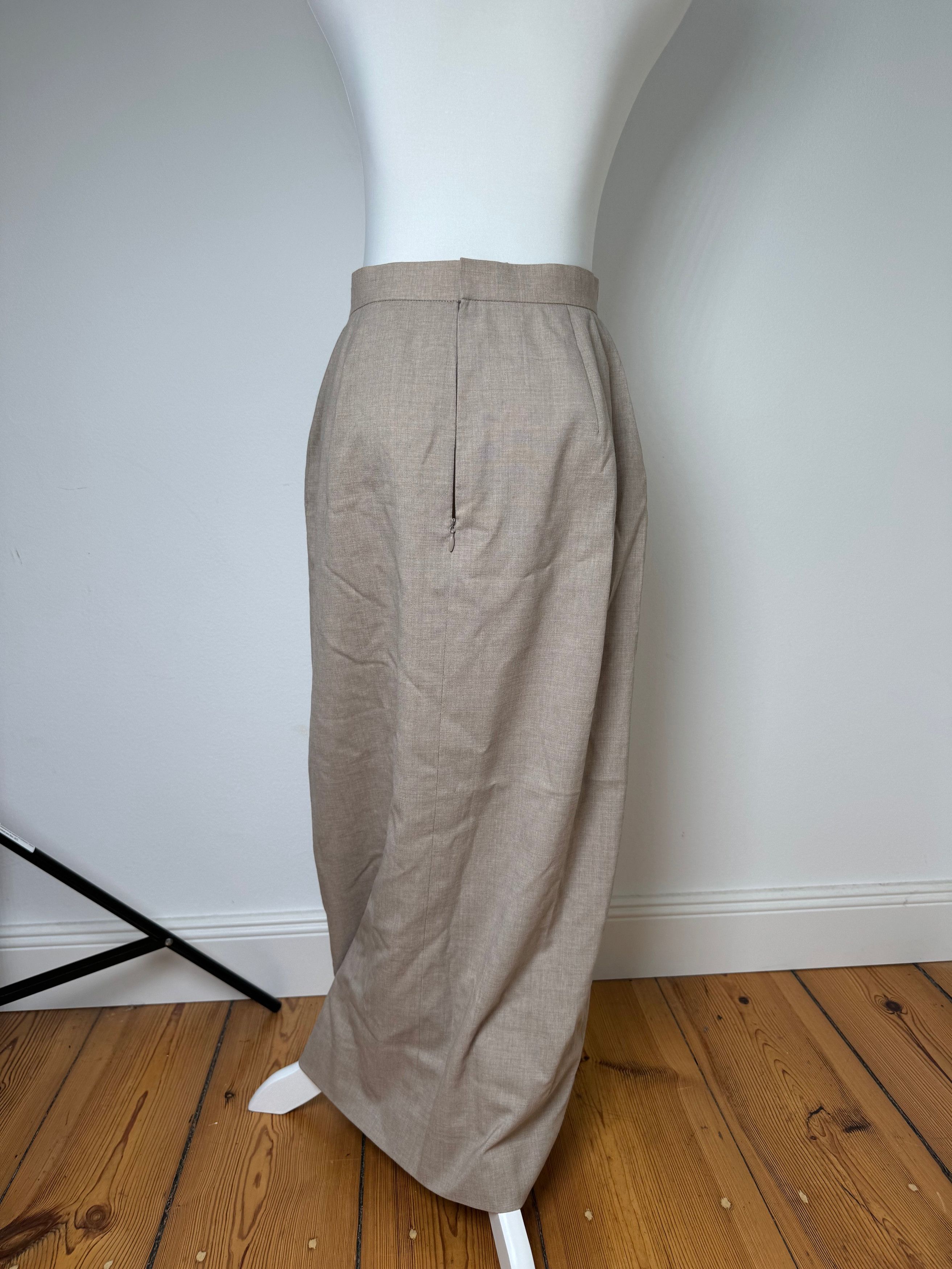 Givenchy Vintage Wool Skirt Gray 38/M Size 34" / US 12 / IT 48 - 2 Thumbnail