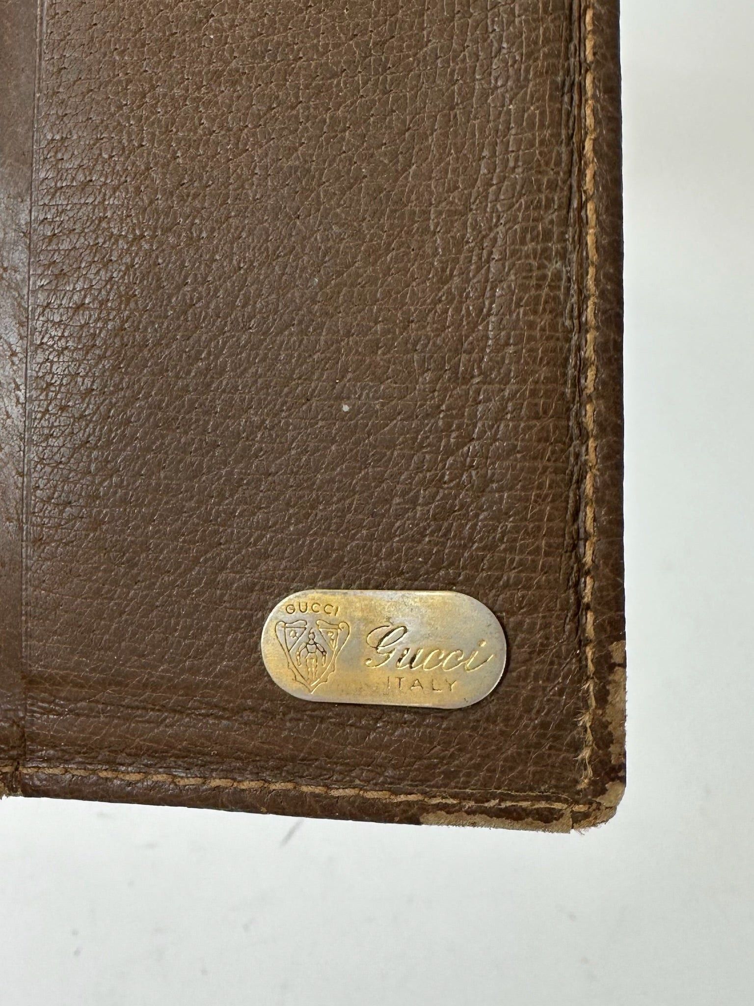 Gucci Vintage Leather Card Holder Brown Size ONE SIZE - 5 Thumbnail