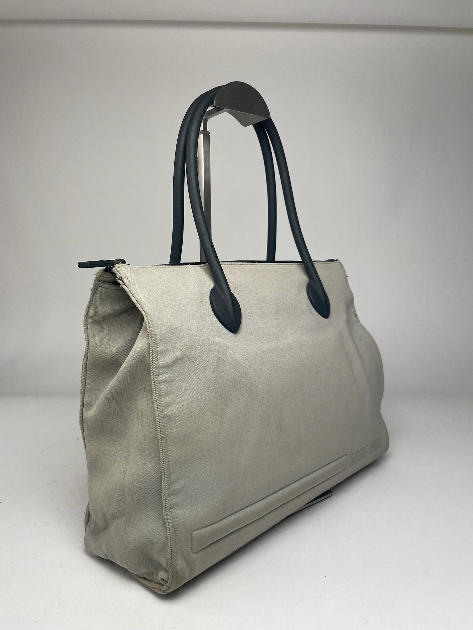 Miu Miu Vintage Canvas Bag Cream Black Size ONE SIZE - 9 Thumbnail
