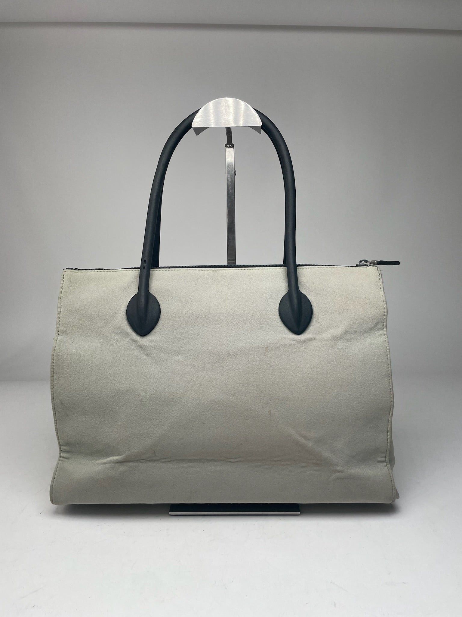 Miu Miu Vintage Canvas Bag Cream Black Size ONE SIZE - 2 Thumbnail
