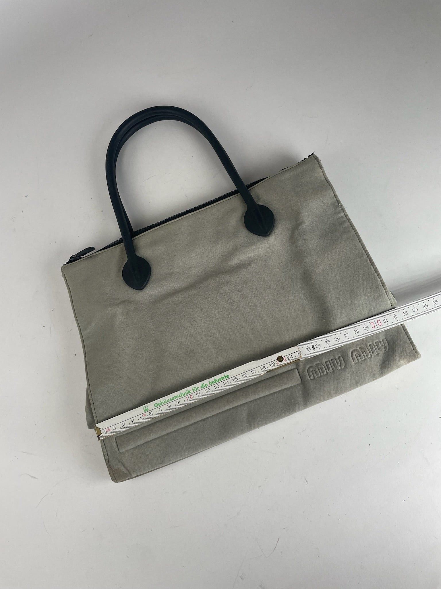 Miu Miu Vintage Canvas Bag Cream Black Size ONE SIZE - 15 Thumbnail
