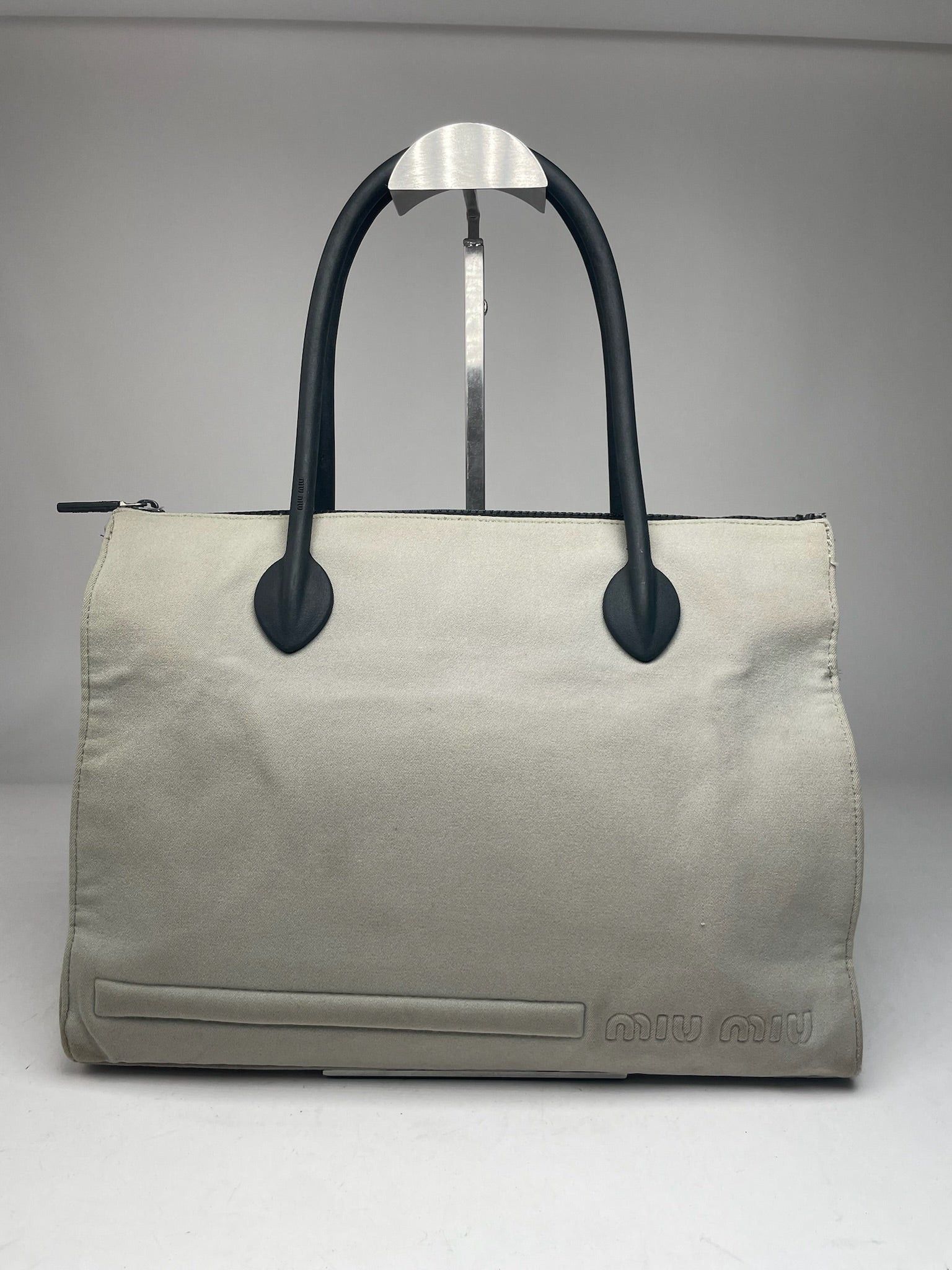 Miu Miu Vintage Canvas Bag Cream Black Size ONE SIZE - 11 Thumbnail