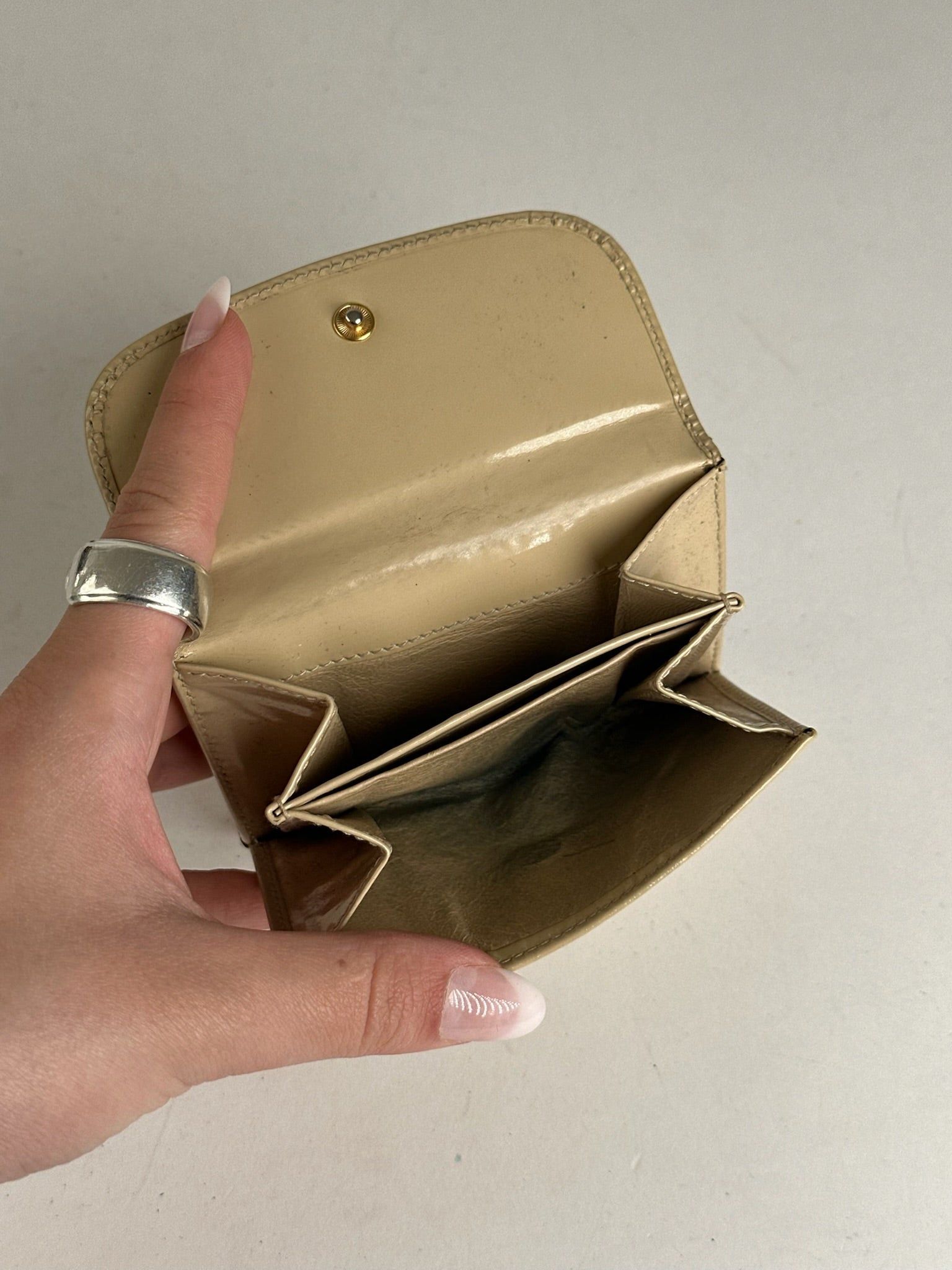 Gucci Vintage leather wallet beige Size ONE SIZE - 3 Thumbnail