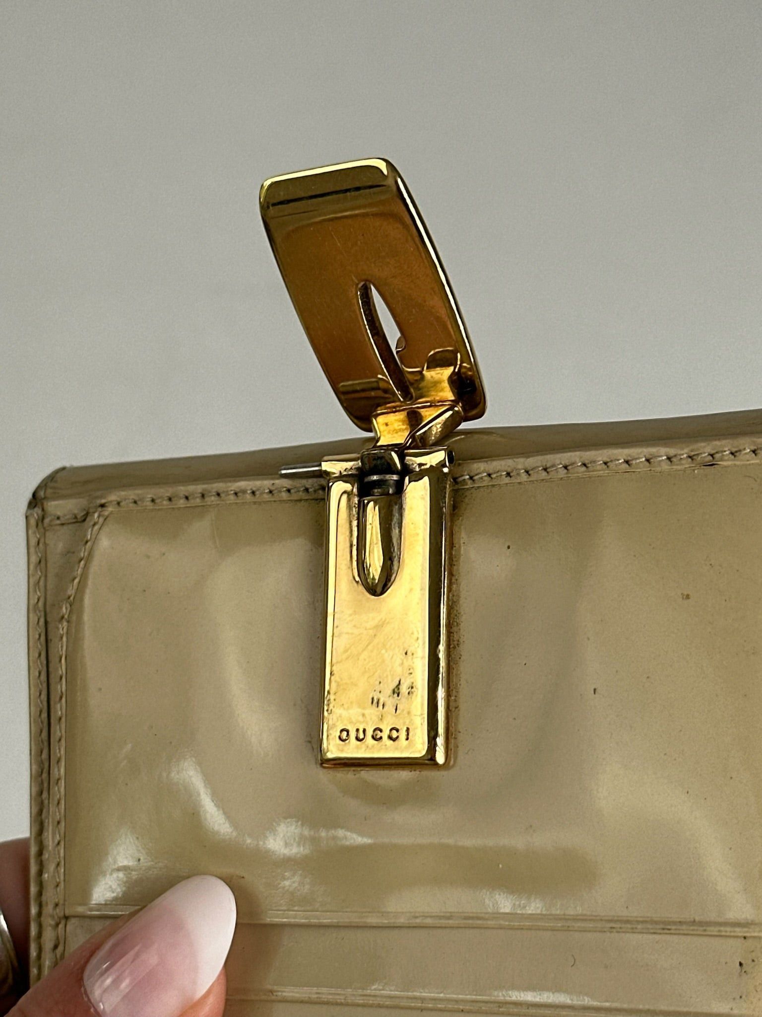 Gucci Vintage leather wallet beige Size ONE SIZE - 4 Thumbnail
