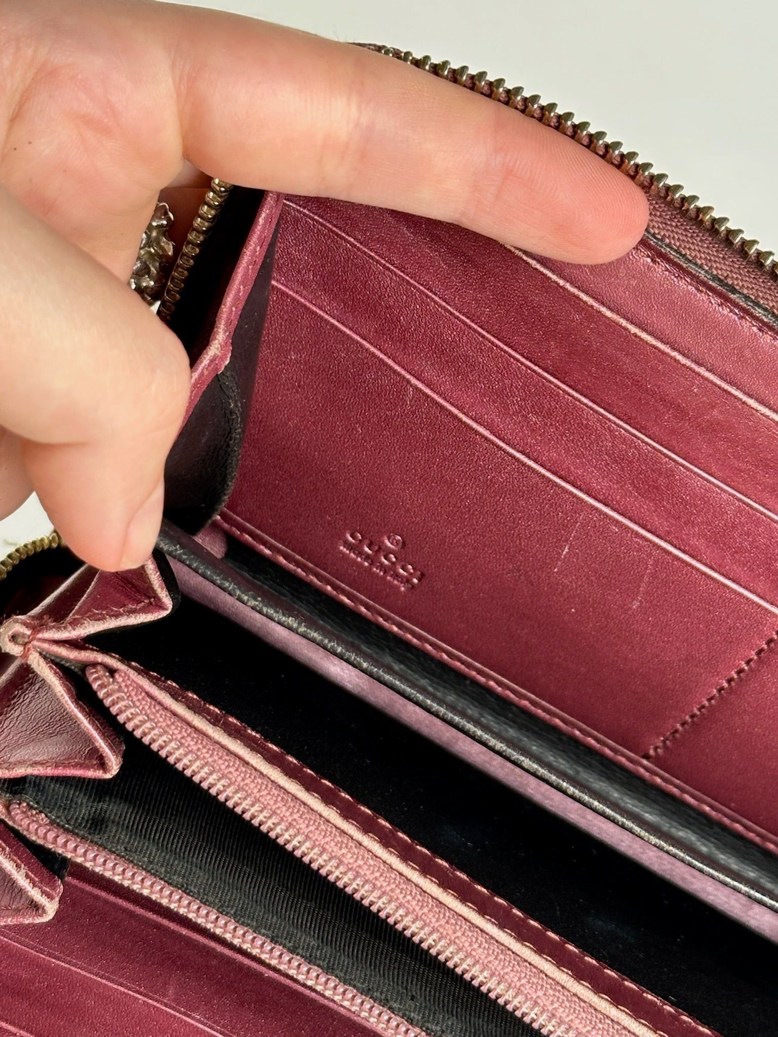 Gucci Vintage Monogram Wallet beige pink Size ONE SIZE - 5 Thumbnail