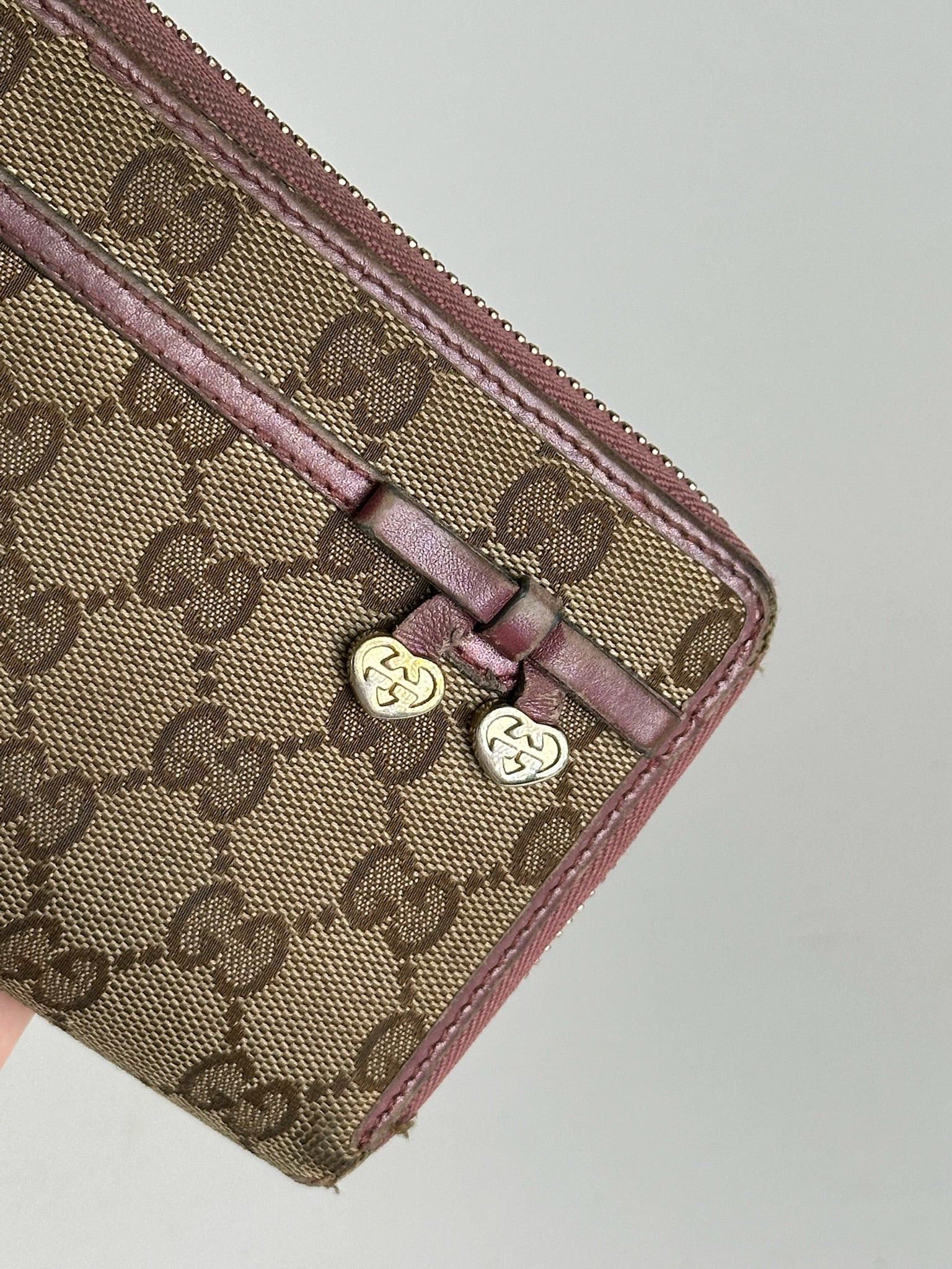 Gucci Vintage Monogram Wallet beige pink Size ONE SIZE - 3 Thumbnail