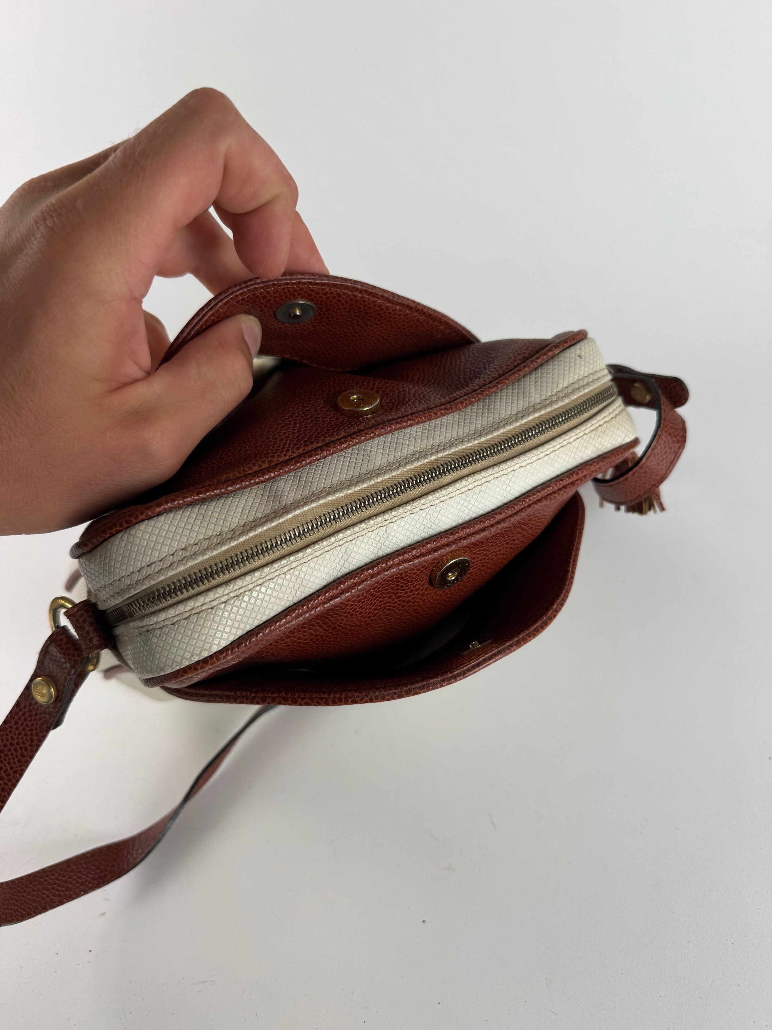 Bottega Veneta Vintage Leather Bag White brown Size ONE SIZE - 11 Thumbnail