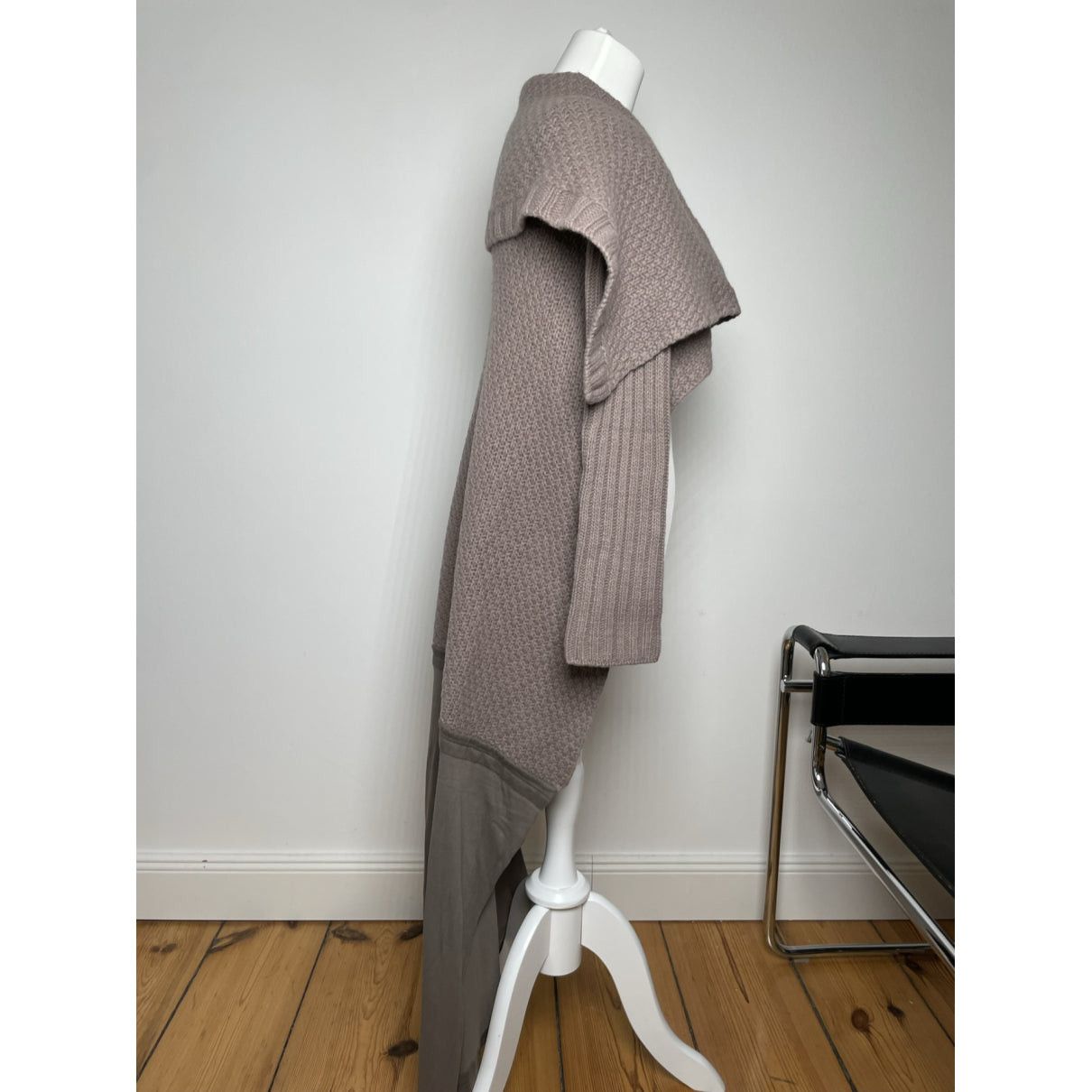 Rick Owens Grey Wool Trench Coat Size S / US 4 / IT 40 - 3 Thumbnail