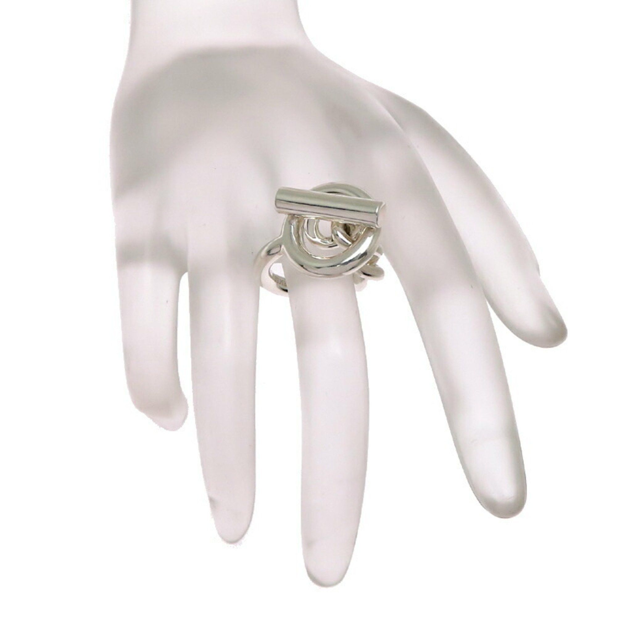 Hermes Hermes Hermès #48 SV925 Croisette GM Women's and Men's Ring, Silver 925 Size ONE SIZE - 7 Thumbnail