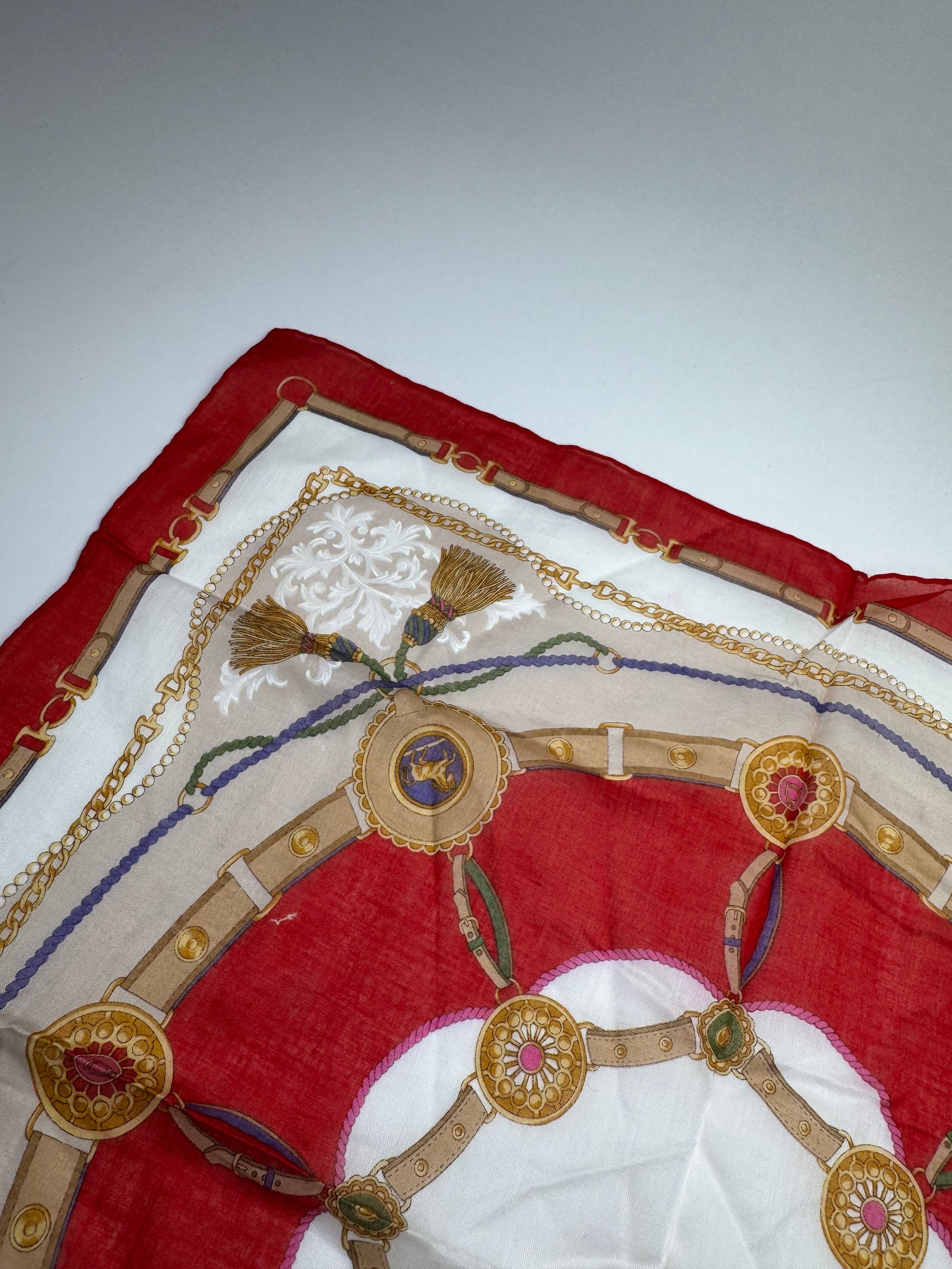 Celine Vintage Cloth Red white golden Size ONE SIZE - 4 Thumbnail