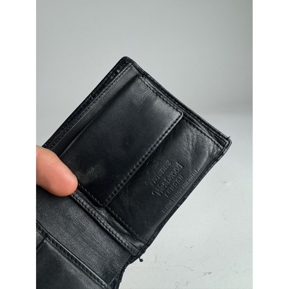 Vivienne Westwood Black Leather Purse Size ONE SIZE - 5 Thumbnail