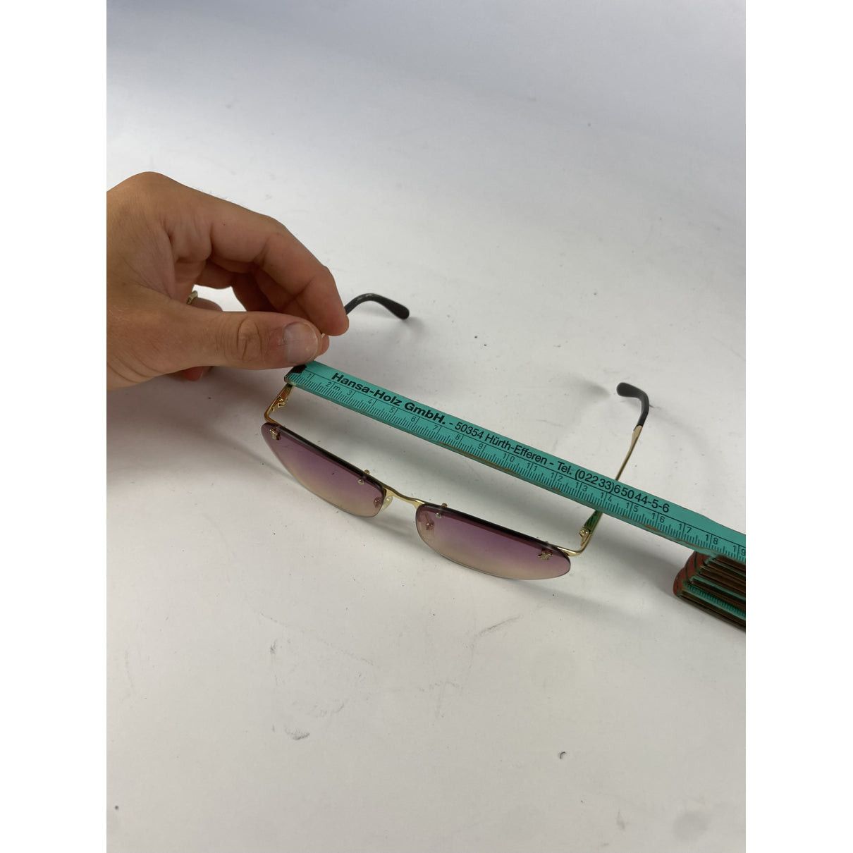 Celine Pink Metal Sunglasses Size ONE SIZE - 5 Thumbnail