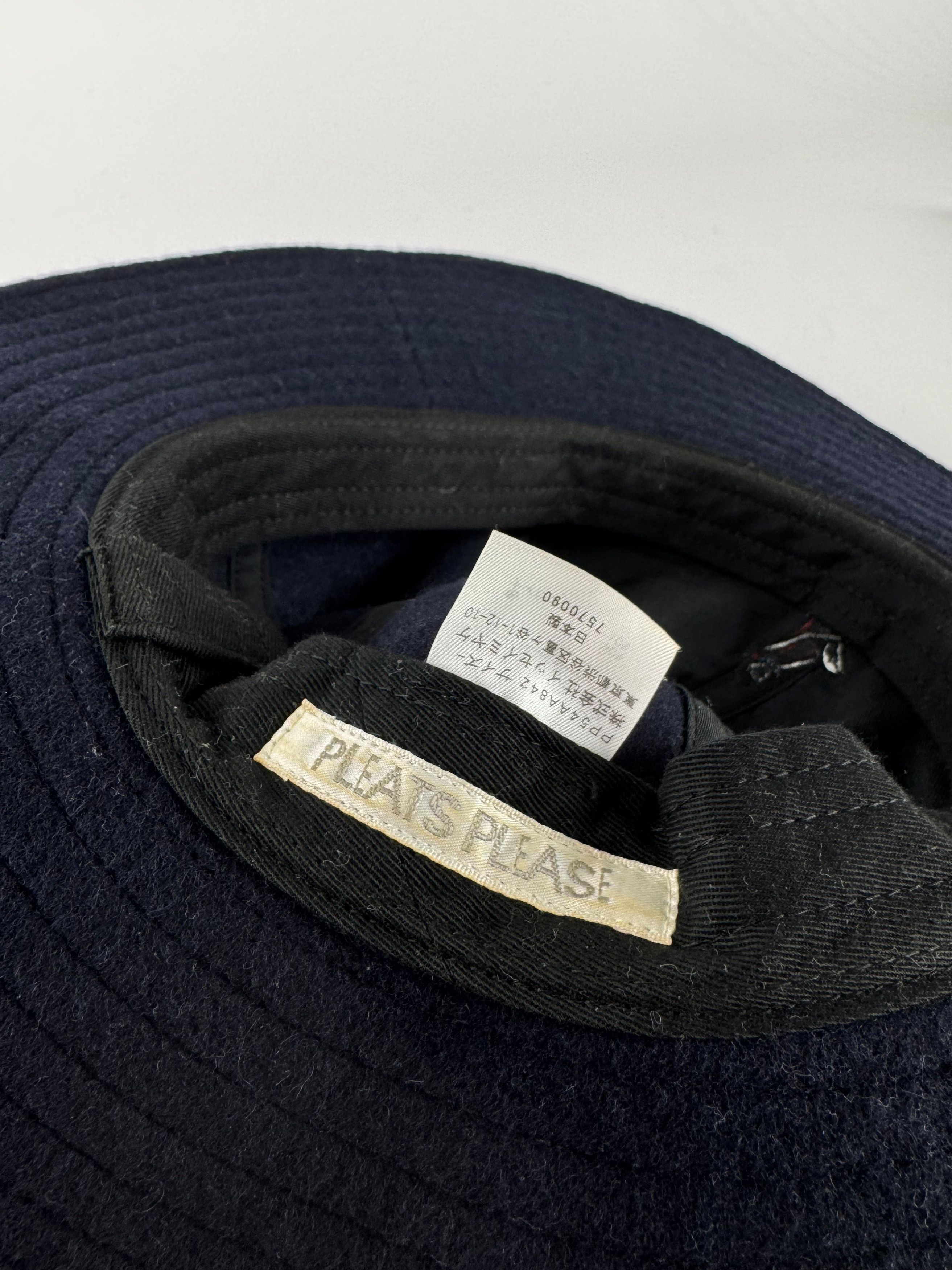 Issey Miyake Vintage Pleats Please Wool Hat Marine Size ONE SIZE - 3 Thumbnail