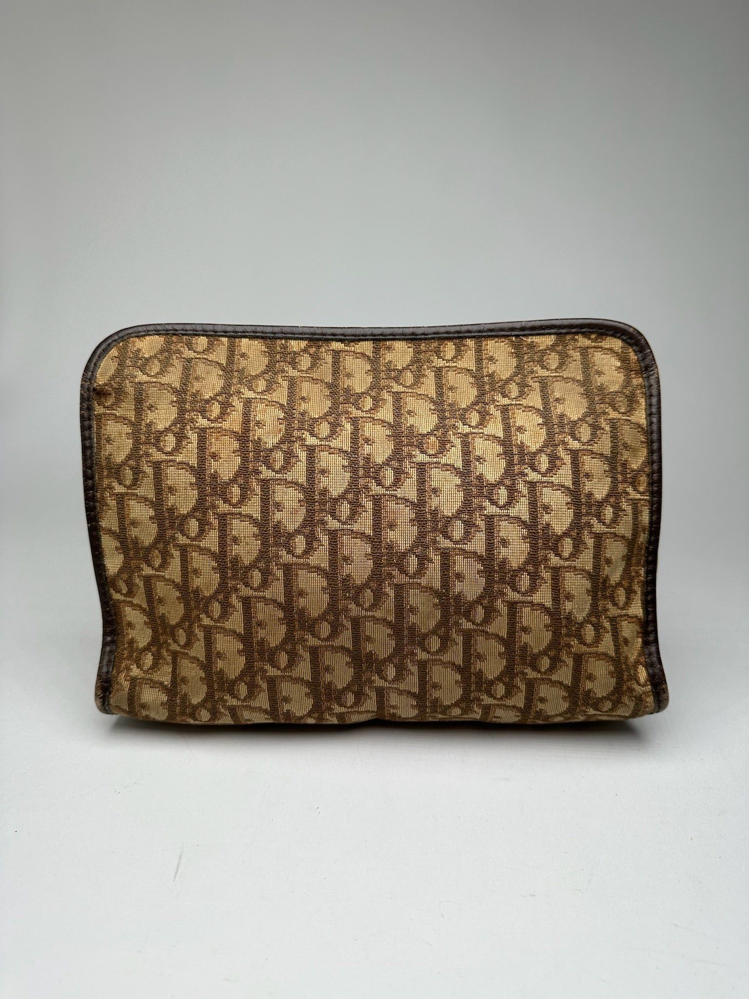 Dior Vintage Monogram Clutch Beige Brown Size ONE SIZE - 8 Thumbnail