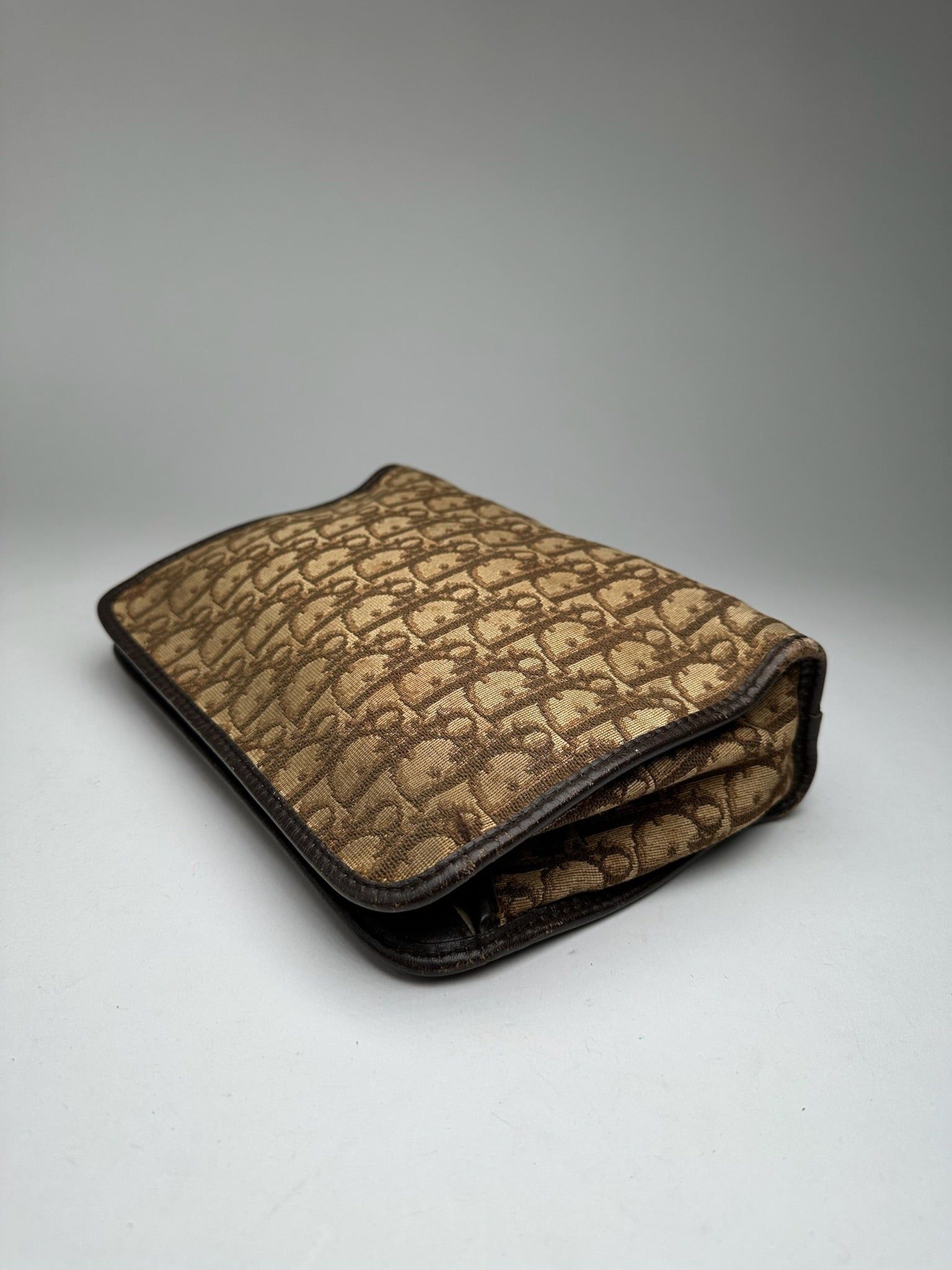 Dior Vintage Monogram Clutch Beige Brown Size ONE SIZE - 4 Thumbnail