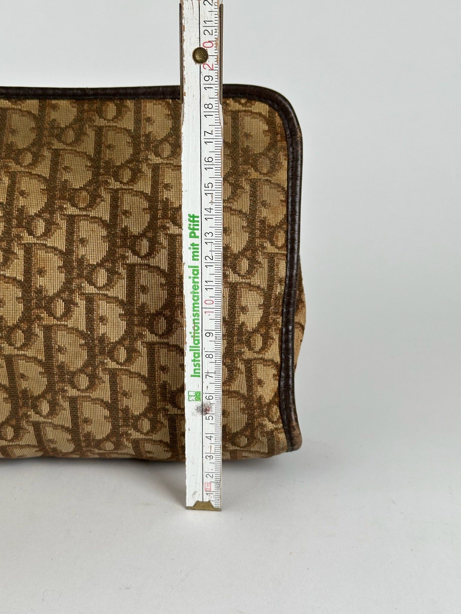 Dior Vintage Monogram Clutch Beige Brown Size ONE SIZE - 6 Thumbnail