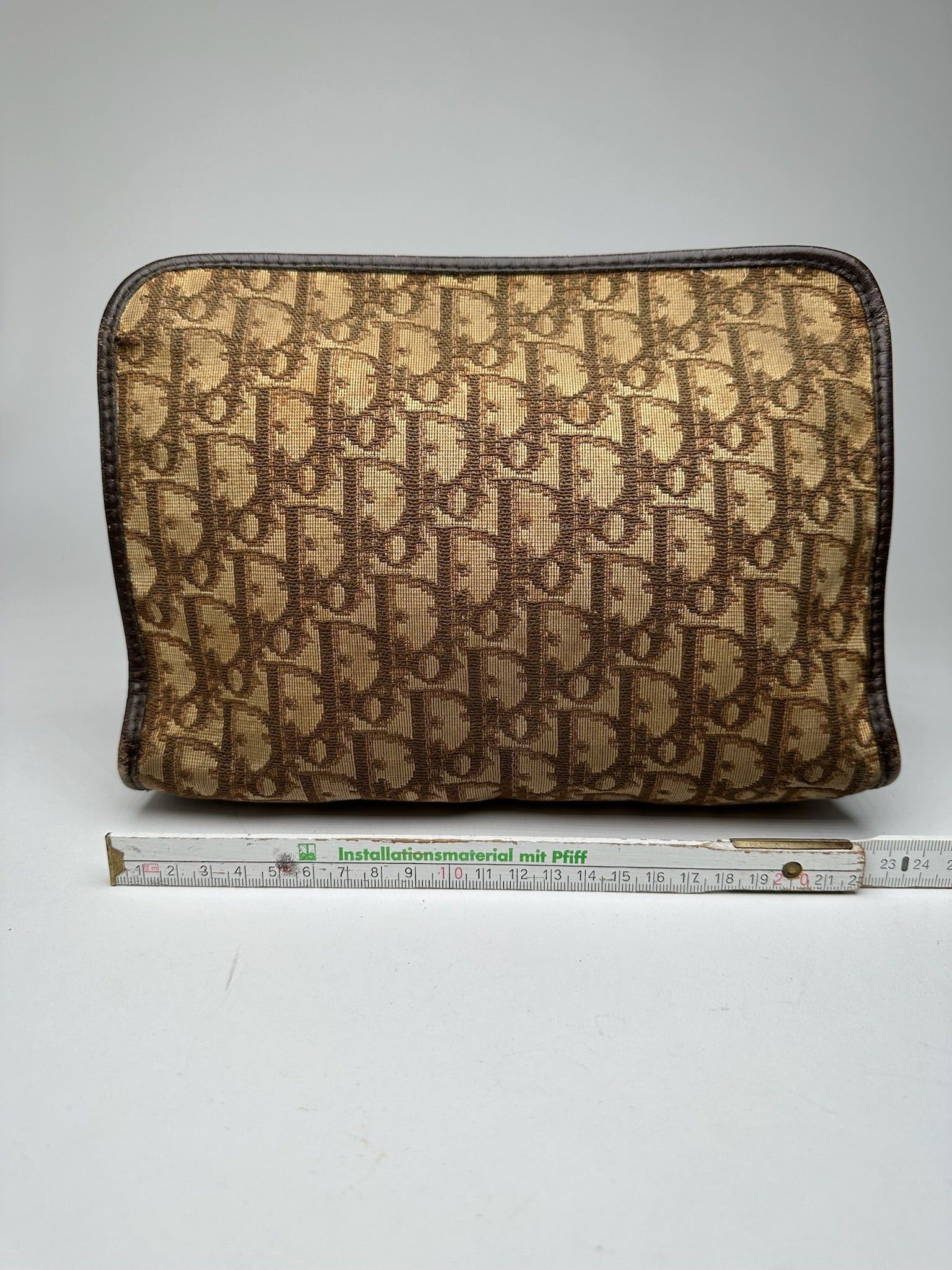 Dior Vintage Monogram Clutch Beige Brown Size ONE SIZE - 7 Thumbnail