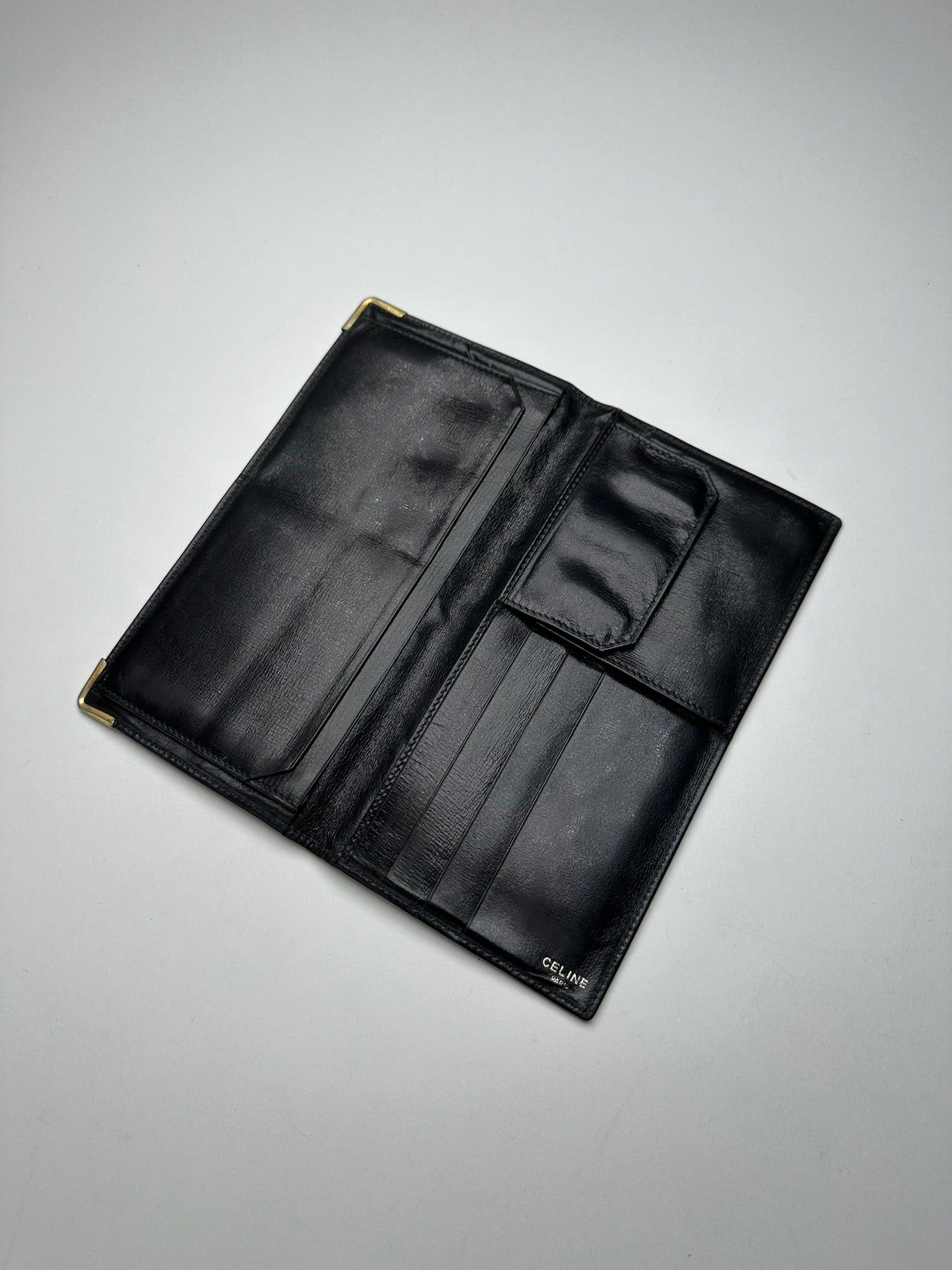 Celine Vintage Paris Leather ID Holder black Size ONE SIZE - 3 Thumbnail