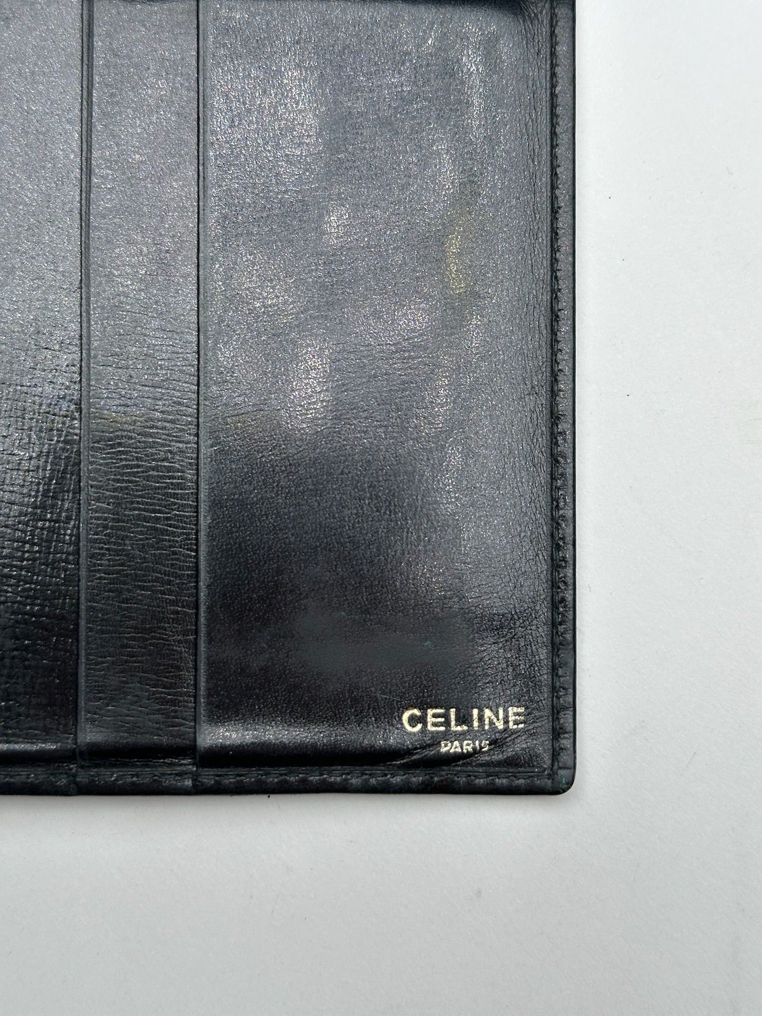 Celine Vintage Paris Leather ID Holder black Size ONE SIZE - 8 Thumbnail