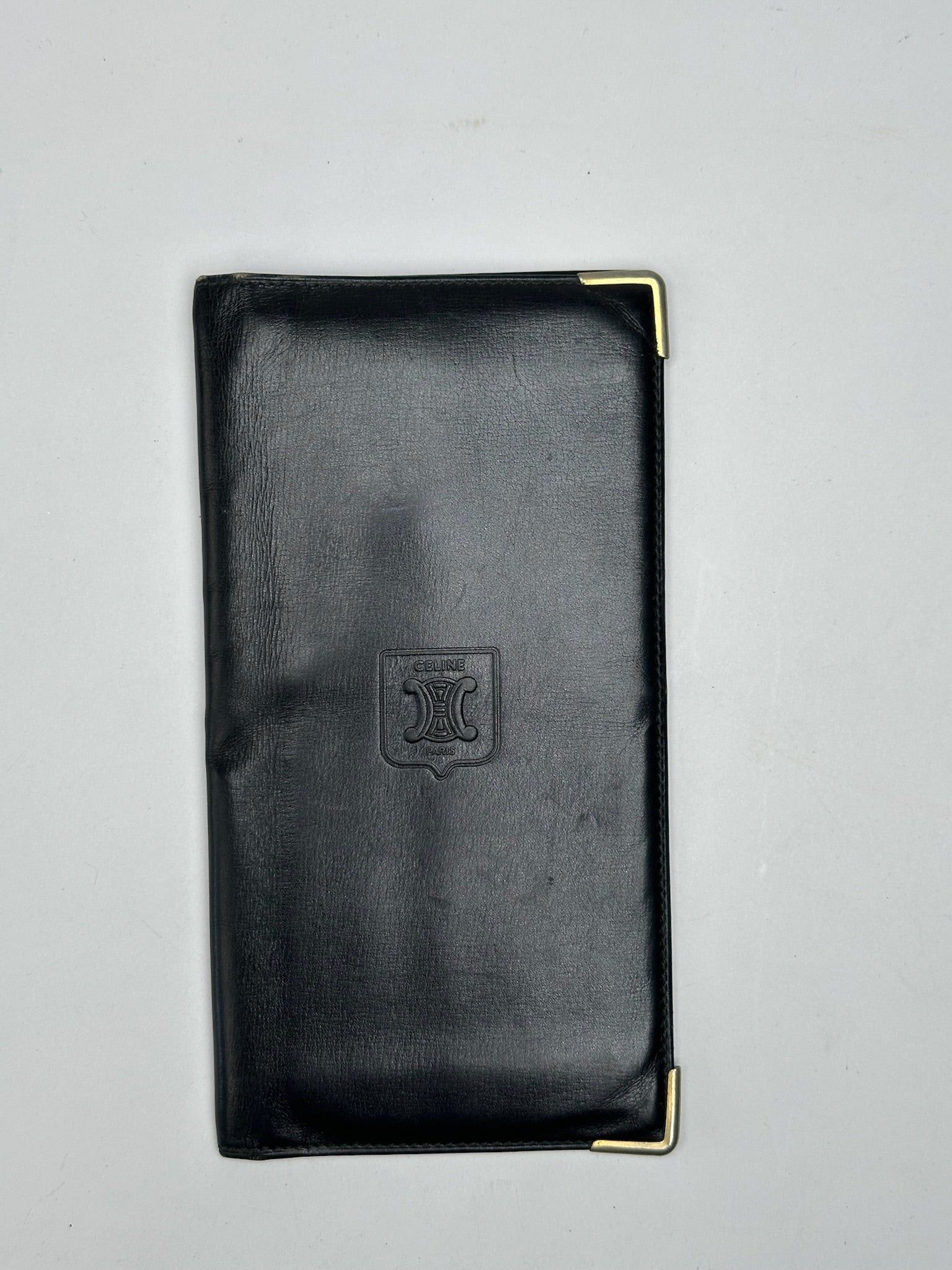 Celine Vintage Paris Leather ID Holder black Size ONE SIZE - 4 Thumbnail