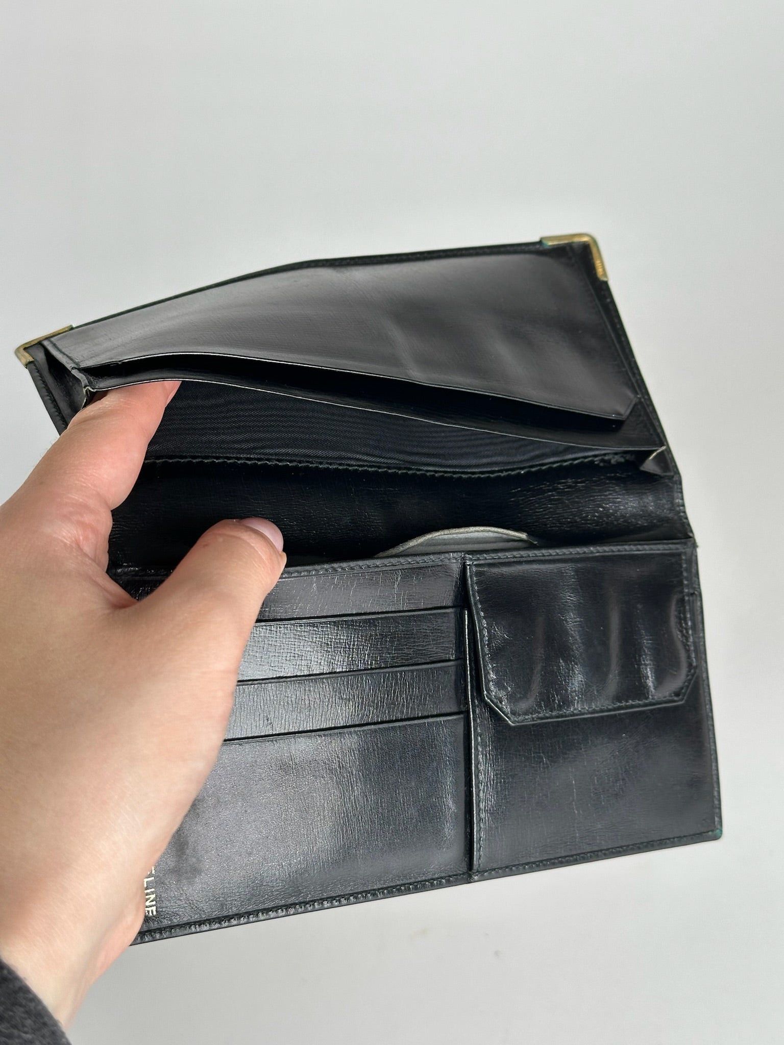 Celine Vintage Paris Leather ID Holder black Size ONE SIZE - 6 Thumbnail
