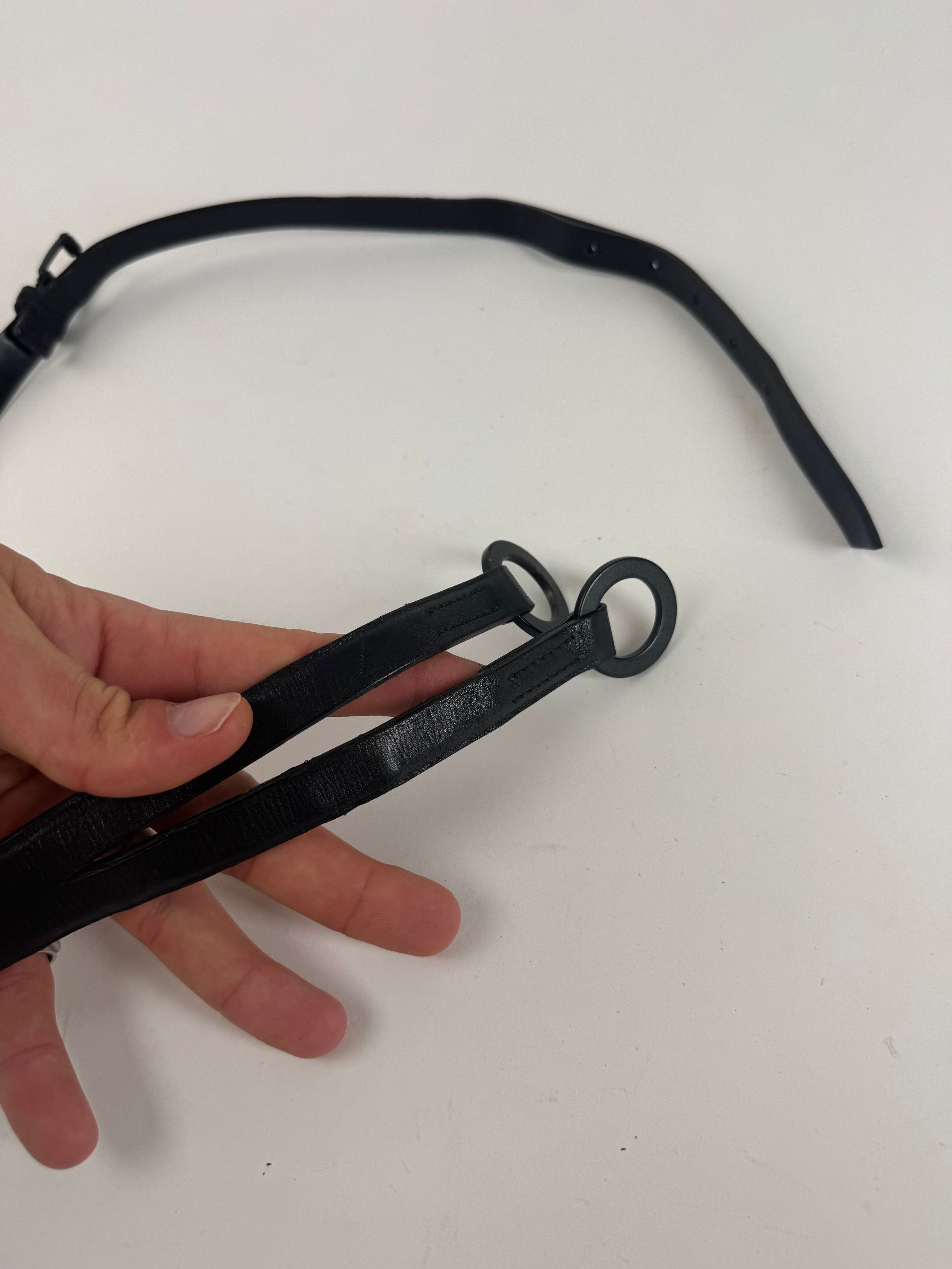 Gucci Vintage Leather belt black Size ONE SIZE - 6 Thumbnail