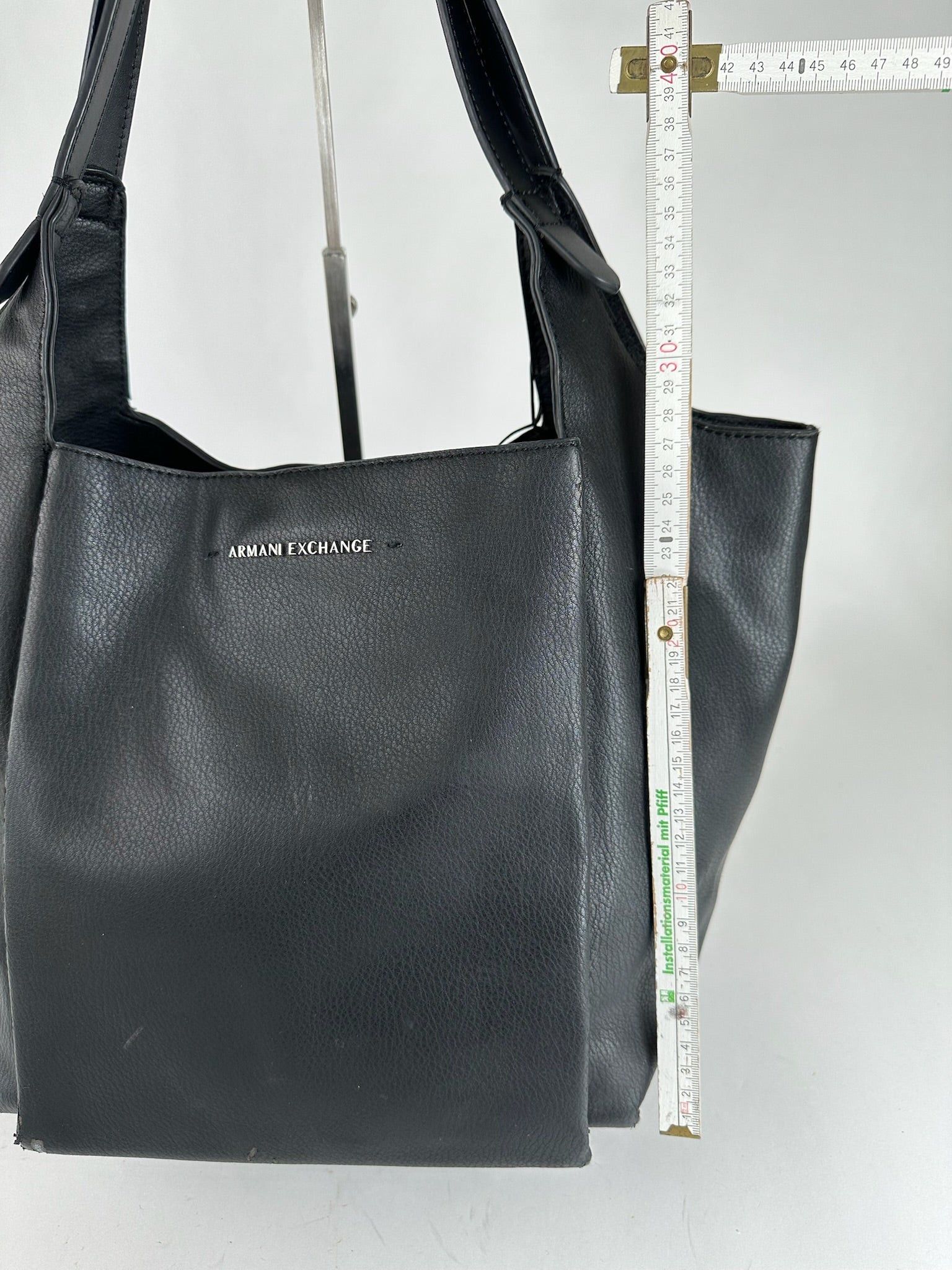 Giorgio Armani Vintage Armani leather Shopper Black Size ONE SIZE - 5 Thumbnail