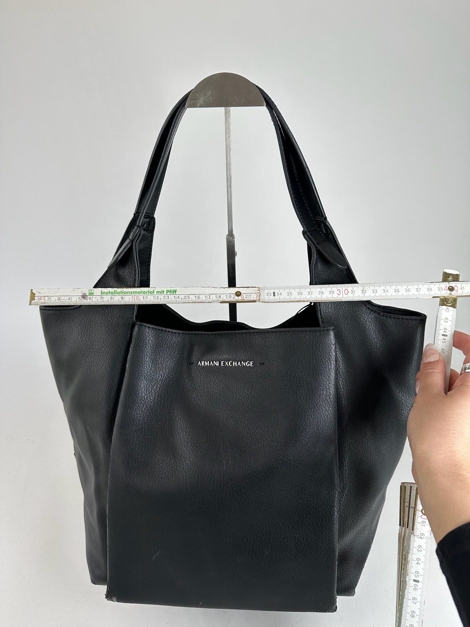 Giorgio Armani Vintage Armani leather Shopper Black Size ONE SIZE - 6 Thumbnail