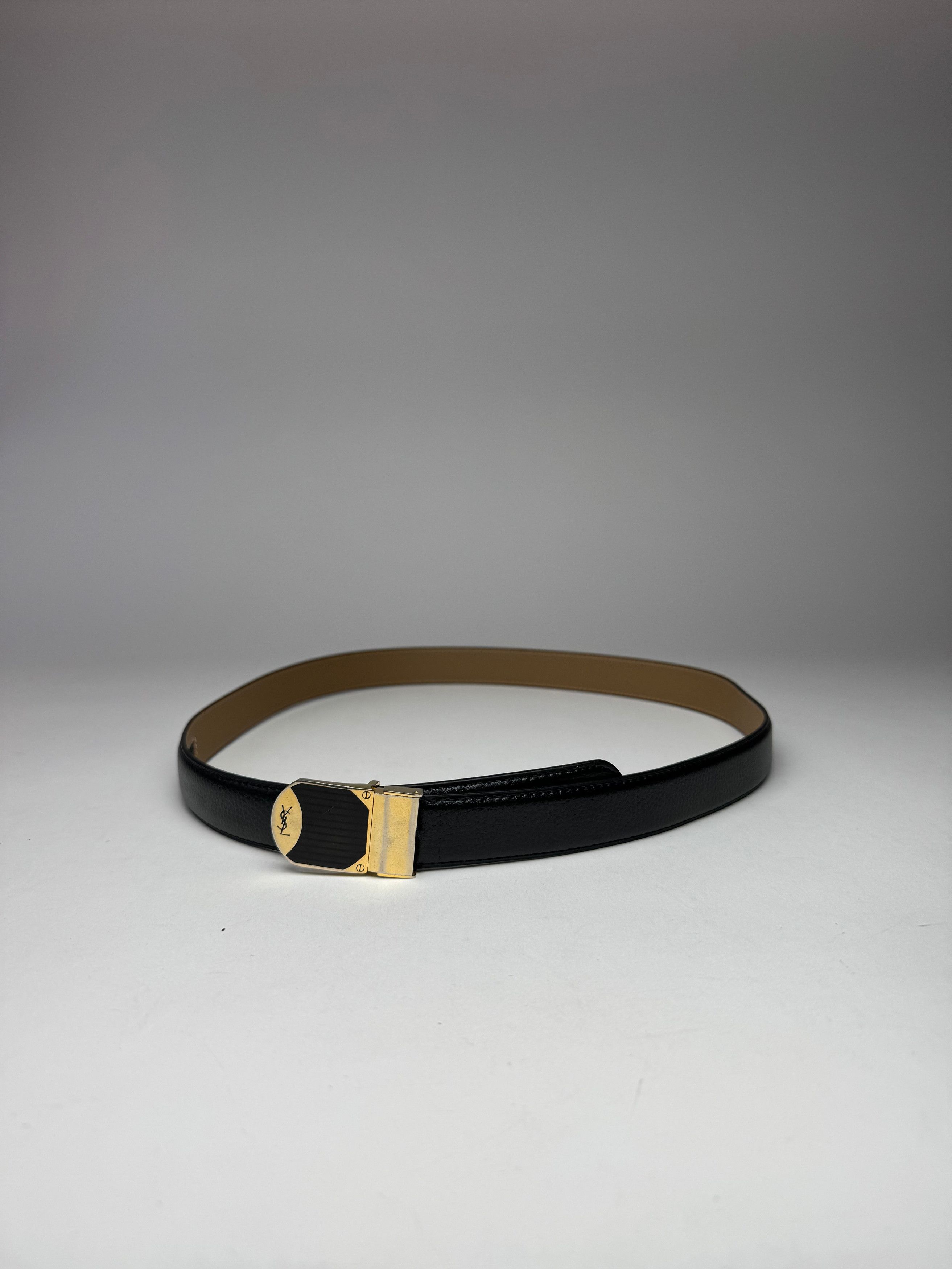 Other Vintage Yves Saint Laurent Leather Belt black Size ONE SIZE - 9 Thumbnail