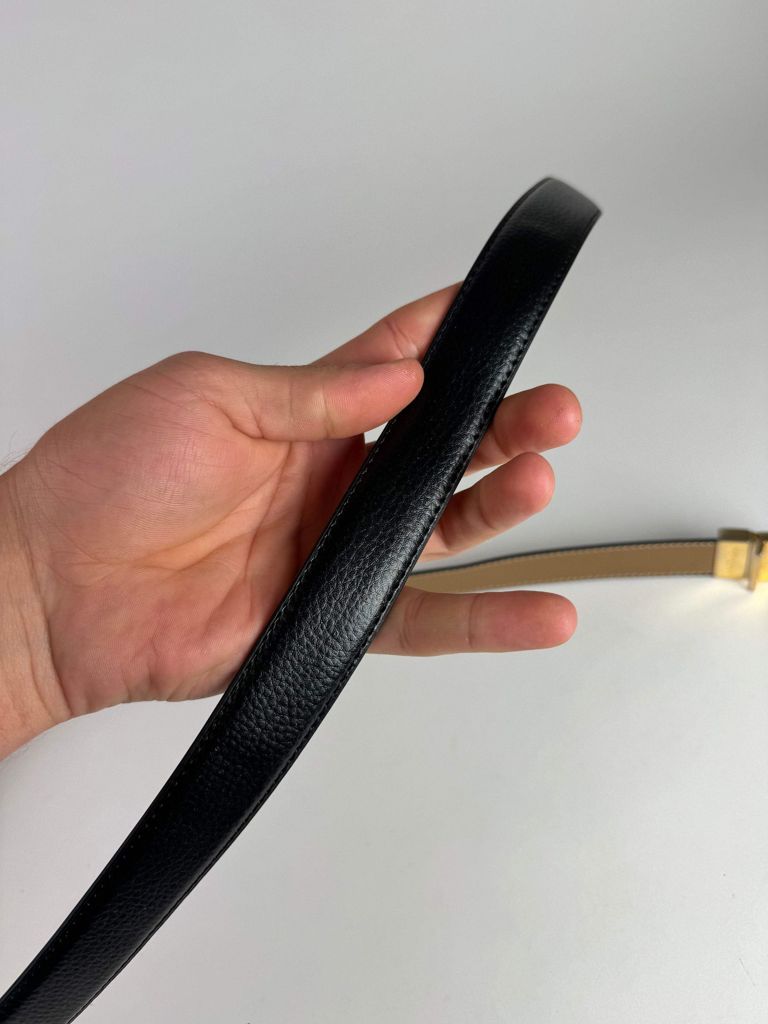 Other Vintage Yves Saint Laurent Leather Belt black Size ONE SIZE - 4 Thumbnail