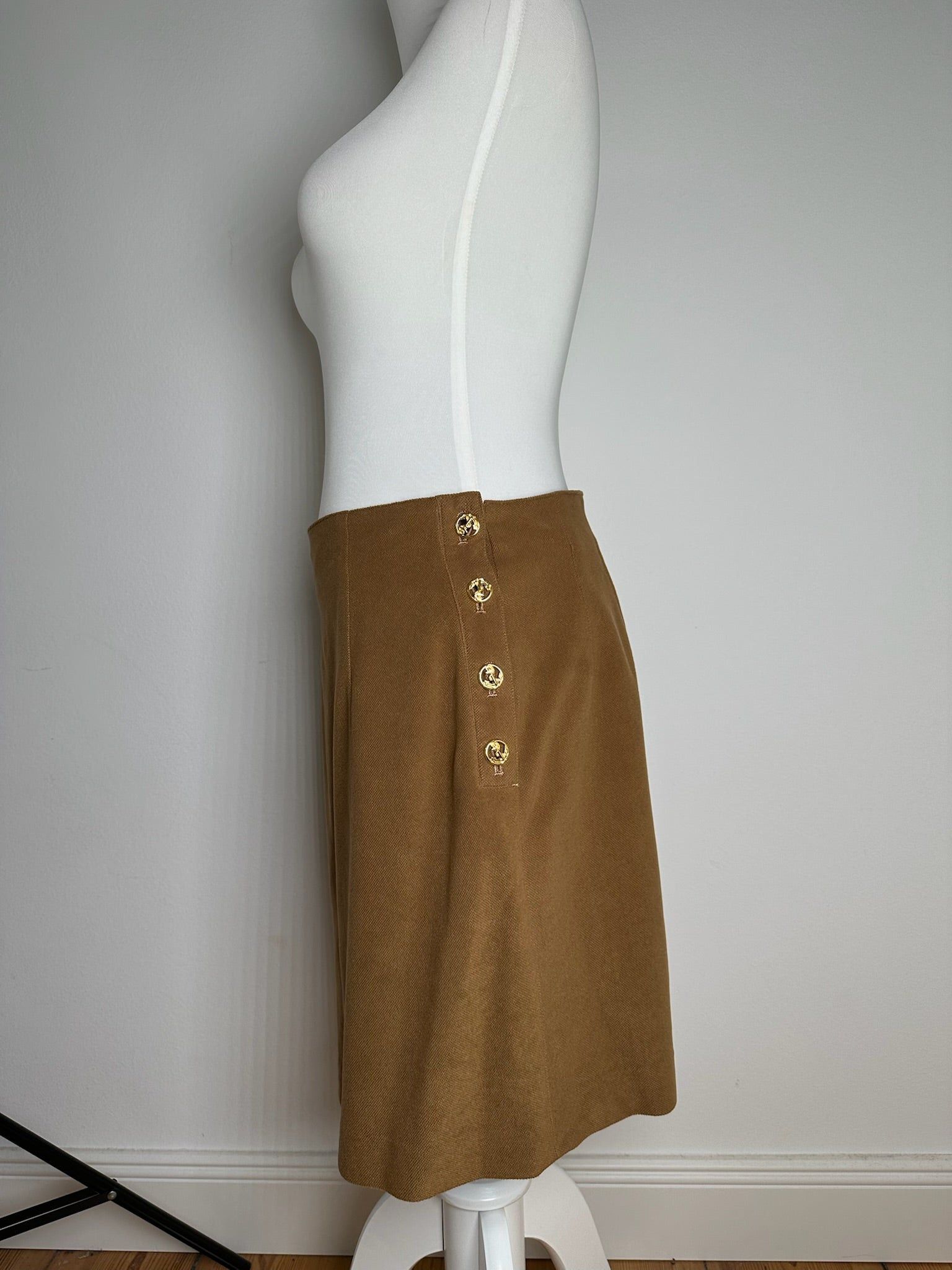 Other Vintage Celine Paris Wool Skirt brown Size 34" / US 12 / IT 48 - 2 Thumbnail