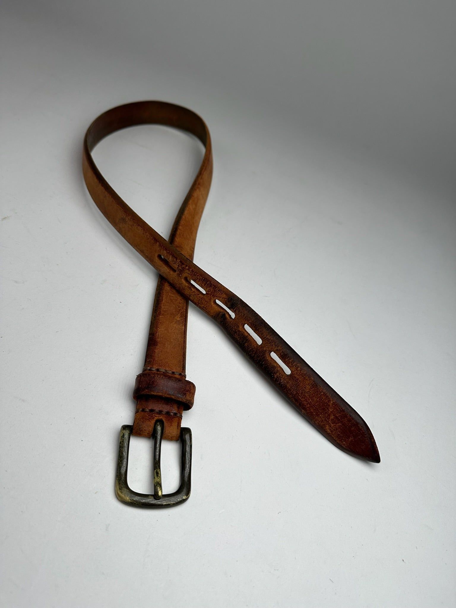 Issey Miyake Vintage Leather belt brown Size ONE SIZE - 2 Thumbnail